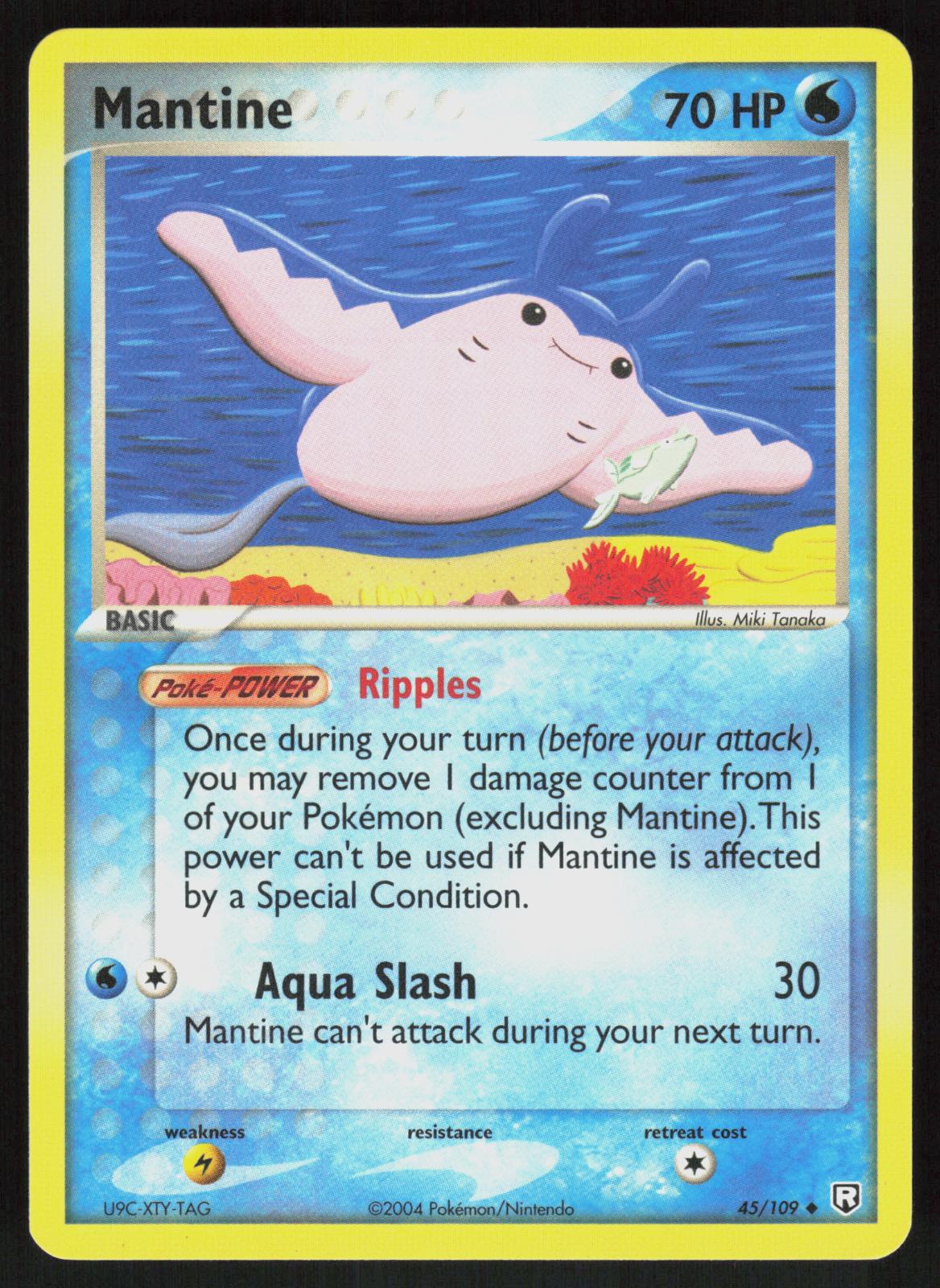 Pokemon Mantine 45/109 Team Rocket Returns Uncommon Near Mint