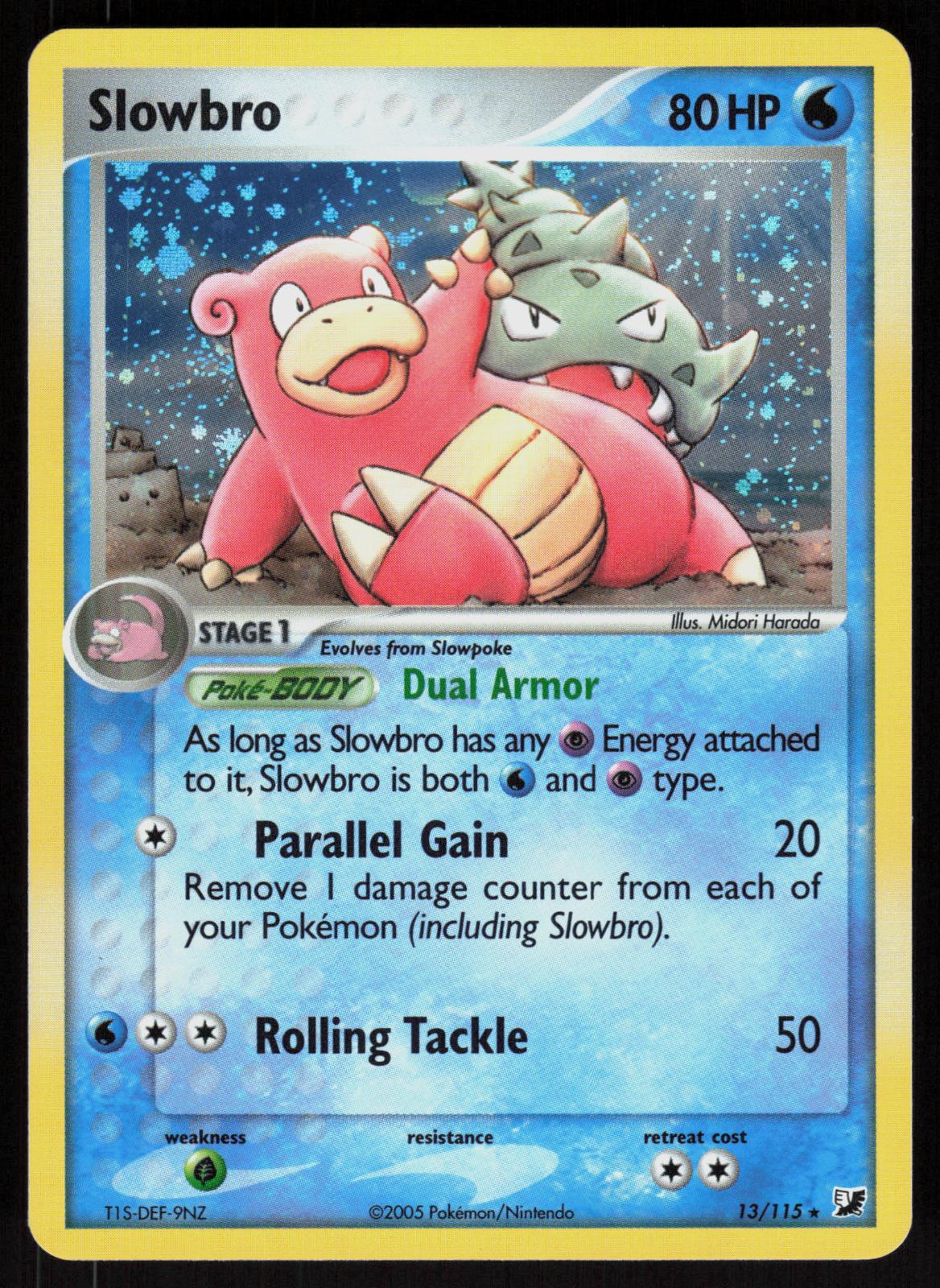 Pokemon Slowbro 13/115 Unseen Forces Holo Rare Holo Near Mint