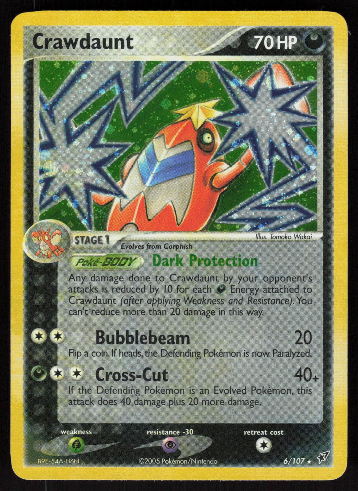 Pokemon Crawdaunt 6/107 Deoxys Holo Rare Near Mint