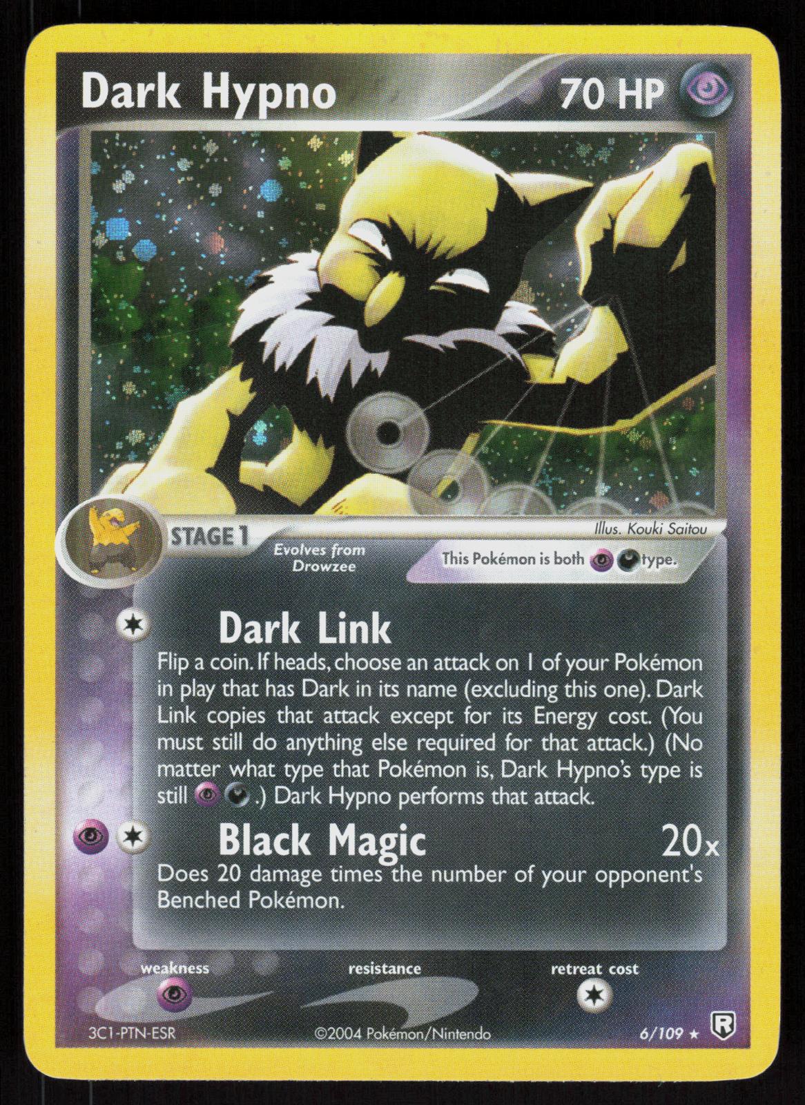 Pokemon Dark Hypno 6/109 Team Rocket Returns Holo Rare Near Mint