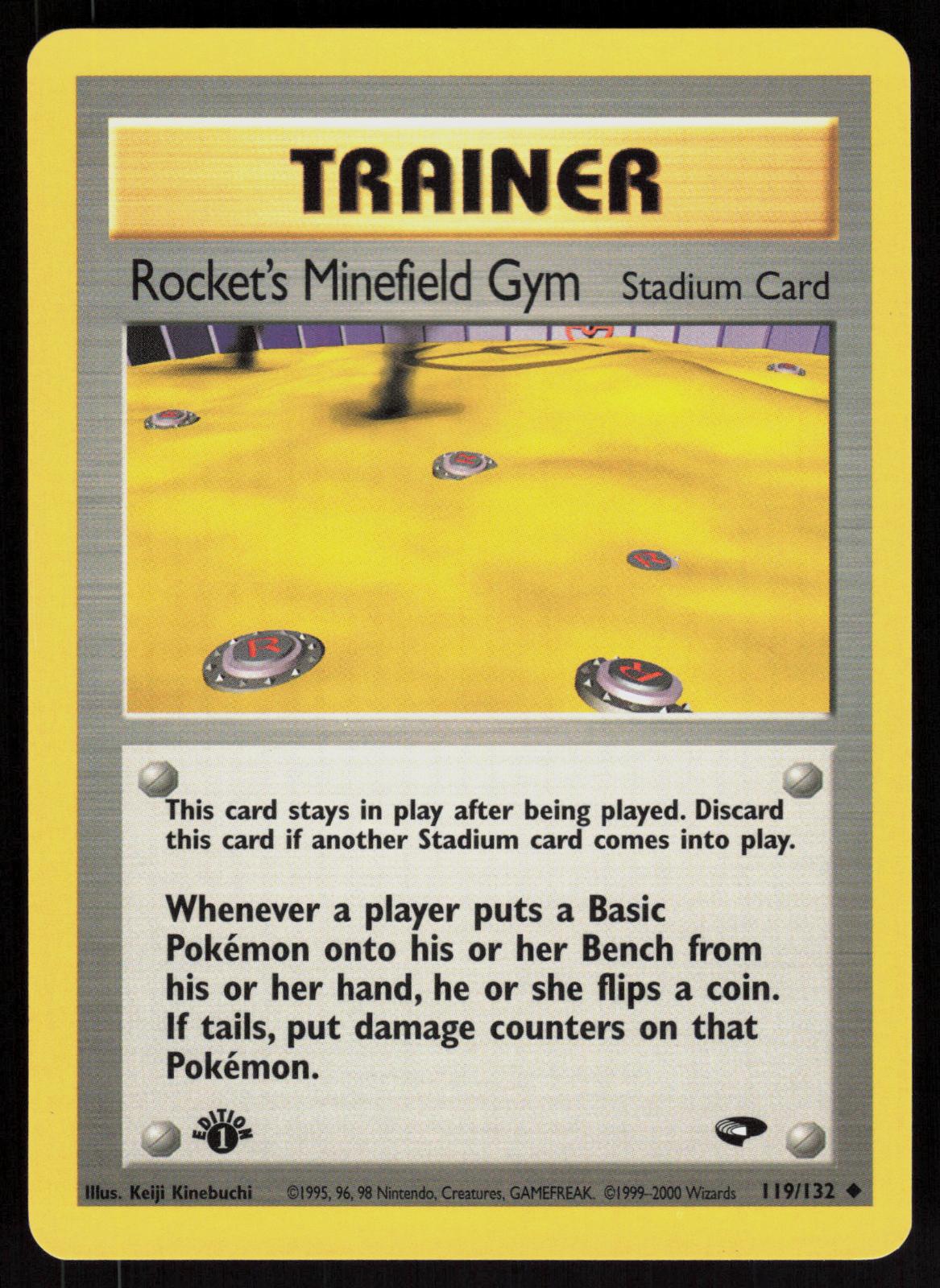 Pokemon Rocket's Minefield Gym 119/132 Gym Challenge Uncommon 1st Edition NM