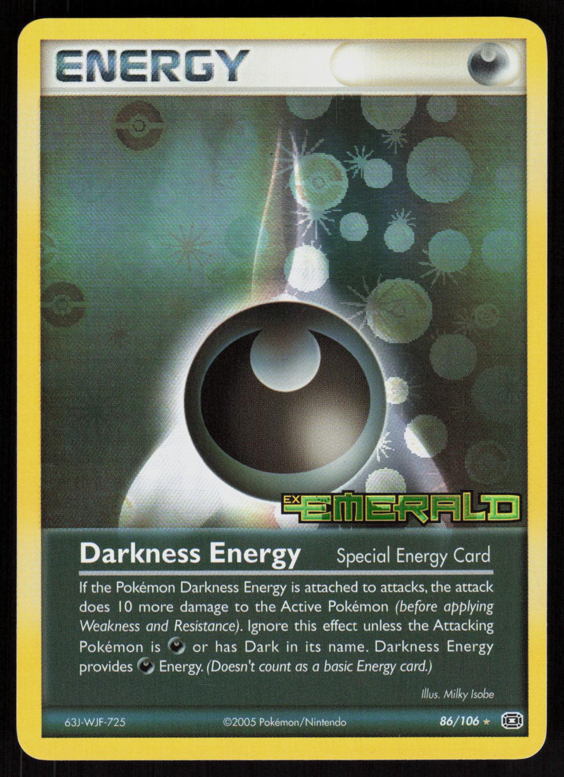 Pokemon Darkness Energy 86/106 Emerald Rare Reverse Holo Near Mint