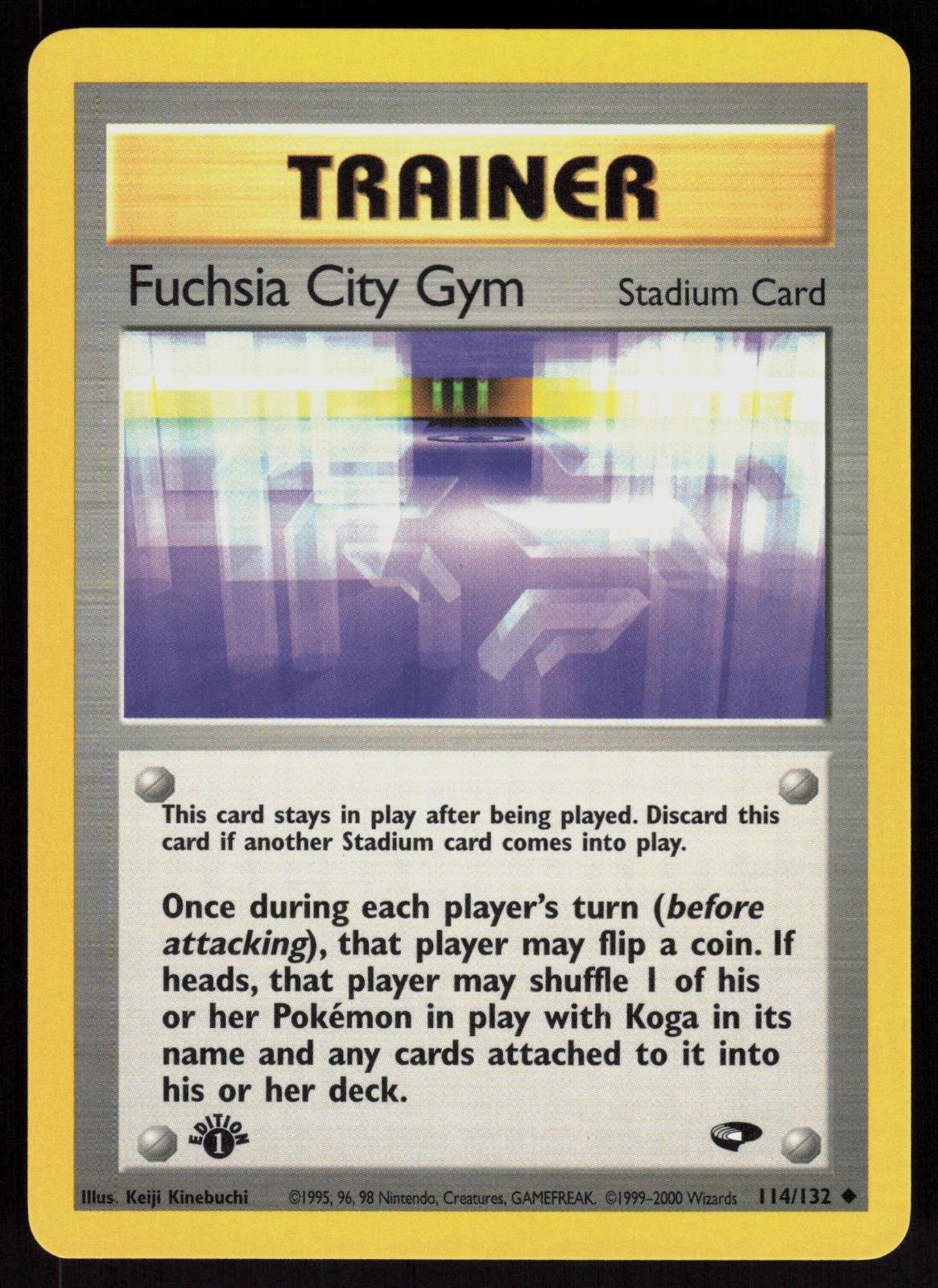 Pokemon Fuchsia City Gym 114/132 Gym Challenge Uncommon 1st Edition Near Mint