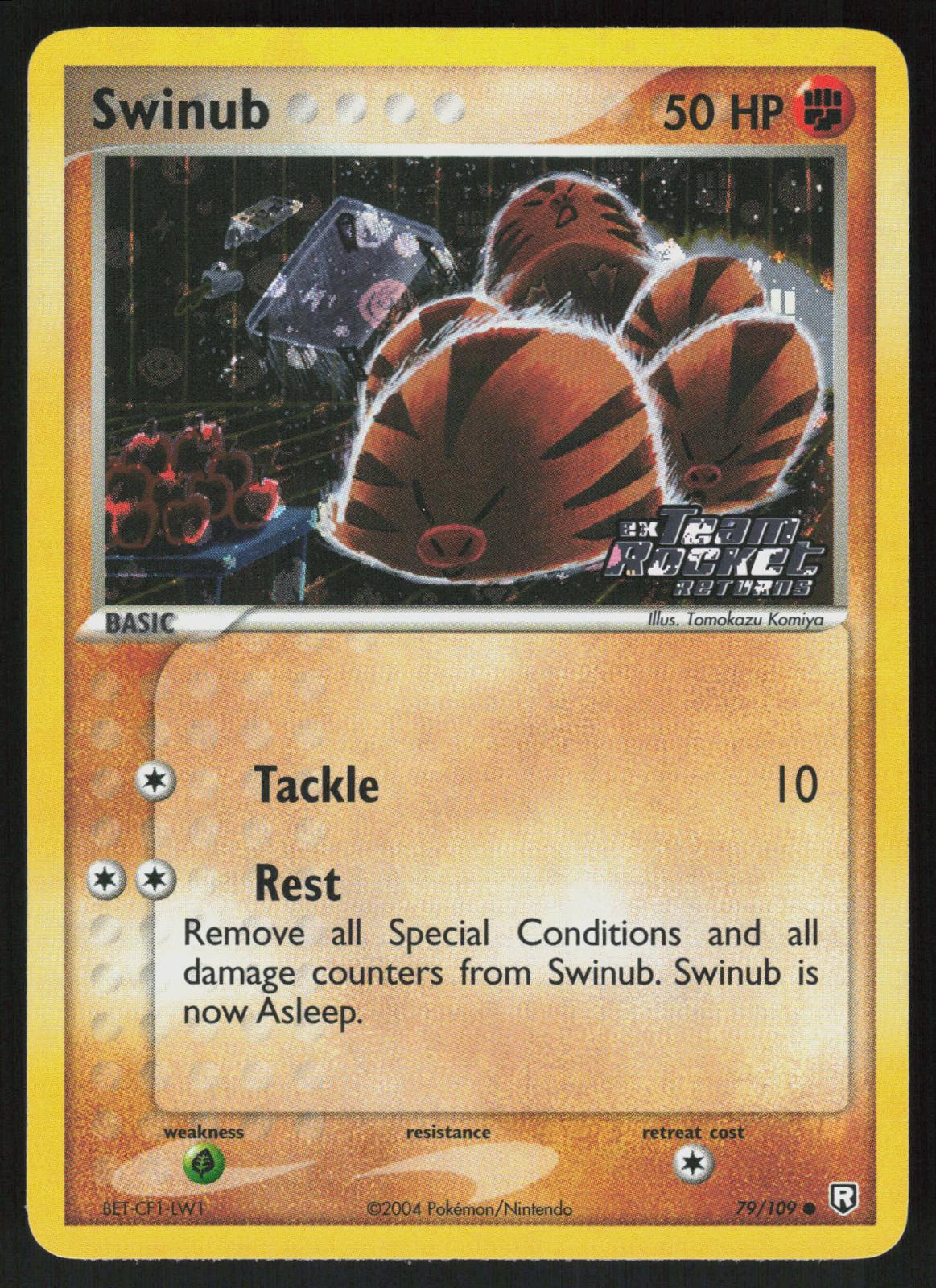 Pokemon Swinub 79/109 Team Rocket Returns Common Reverse Holo Near Mint