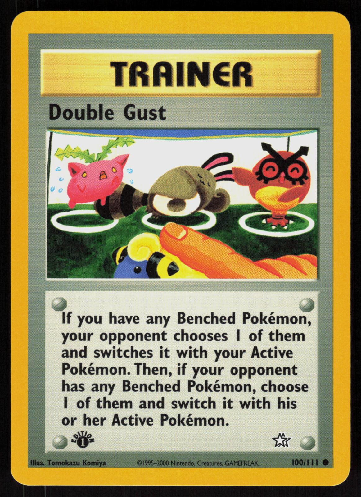 Pokemon Double Gust 100/111 Neo Genesis Common 1st Edition Near Mint