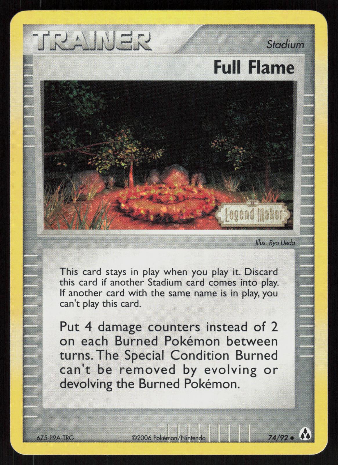 Pokemon Full Flame 74/92 Legend Maker Uncommon Reverse Holo Near Mint