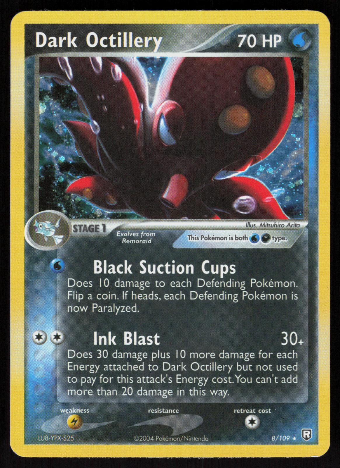 Pokemon Dark Octillery 8/109 Team Rocket Returns Holo Rare Lightly Played