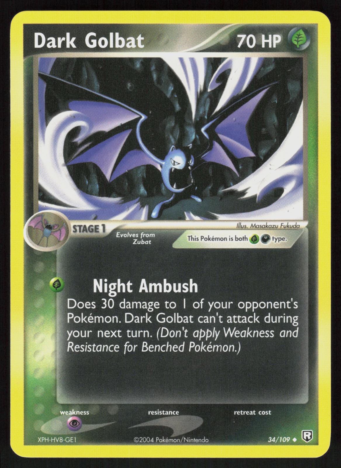 Pokemon Dark Golbat 34/109 Team Rocket Returns Uncommon Near Mint