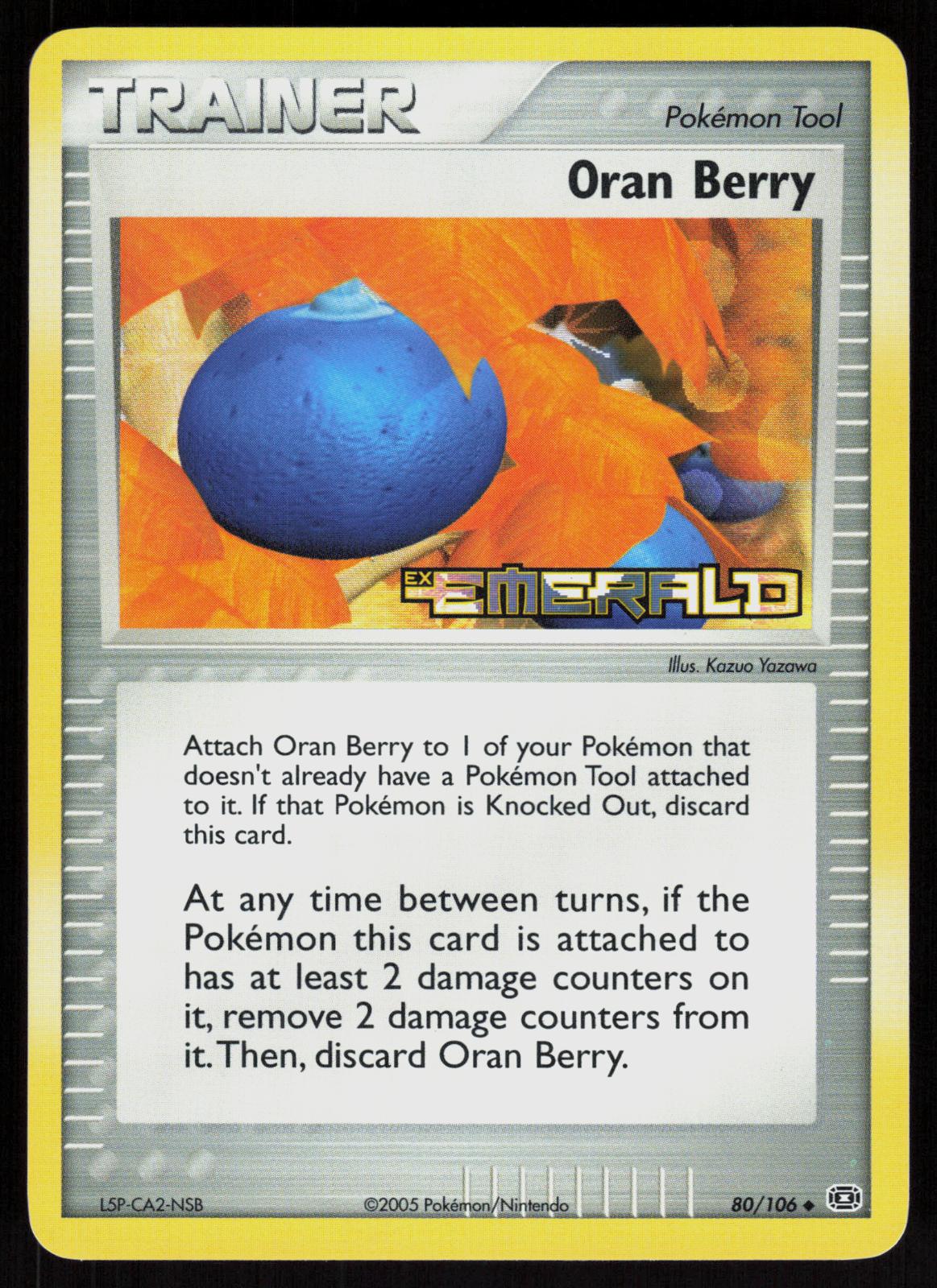 Pokemon Oran Berry 80/106 Emerald Uncommon Reverse Holo Near Mint