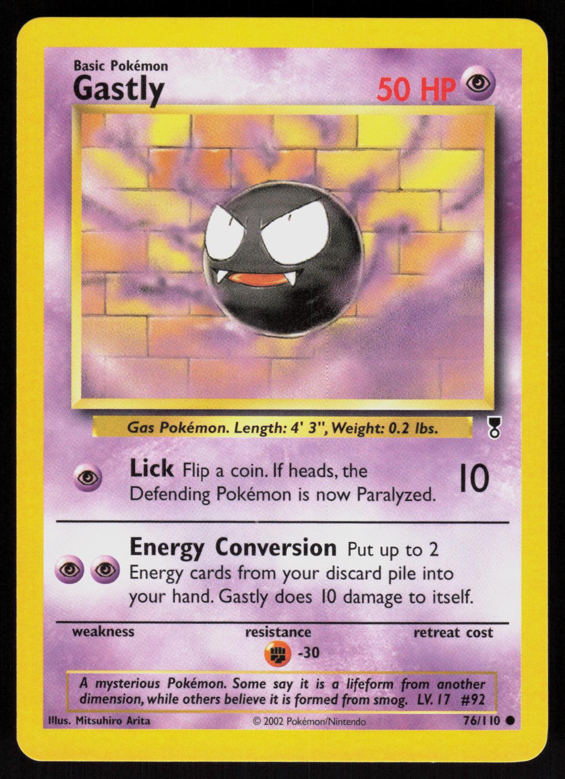 Pokemon Gastly 76/110 Legendary Collection Common Near Mint