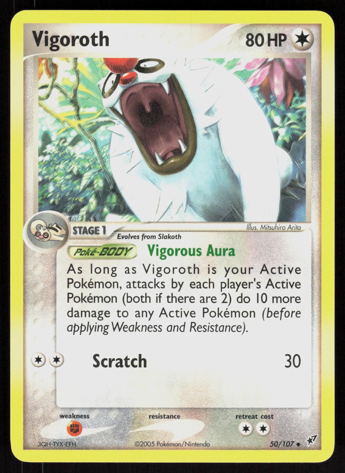 Pokemon Vigoroth 50/107 Deoxys Uncommon Near Mint