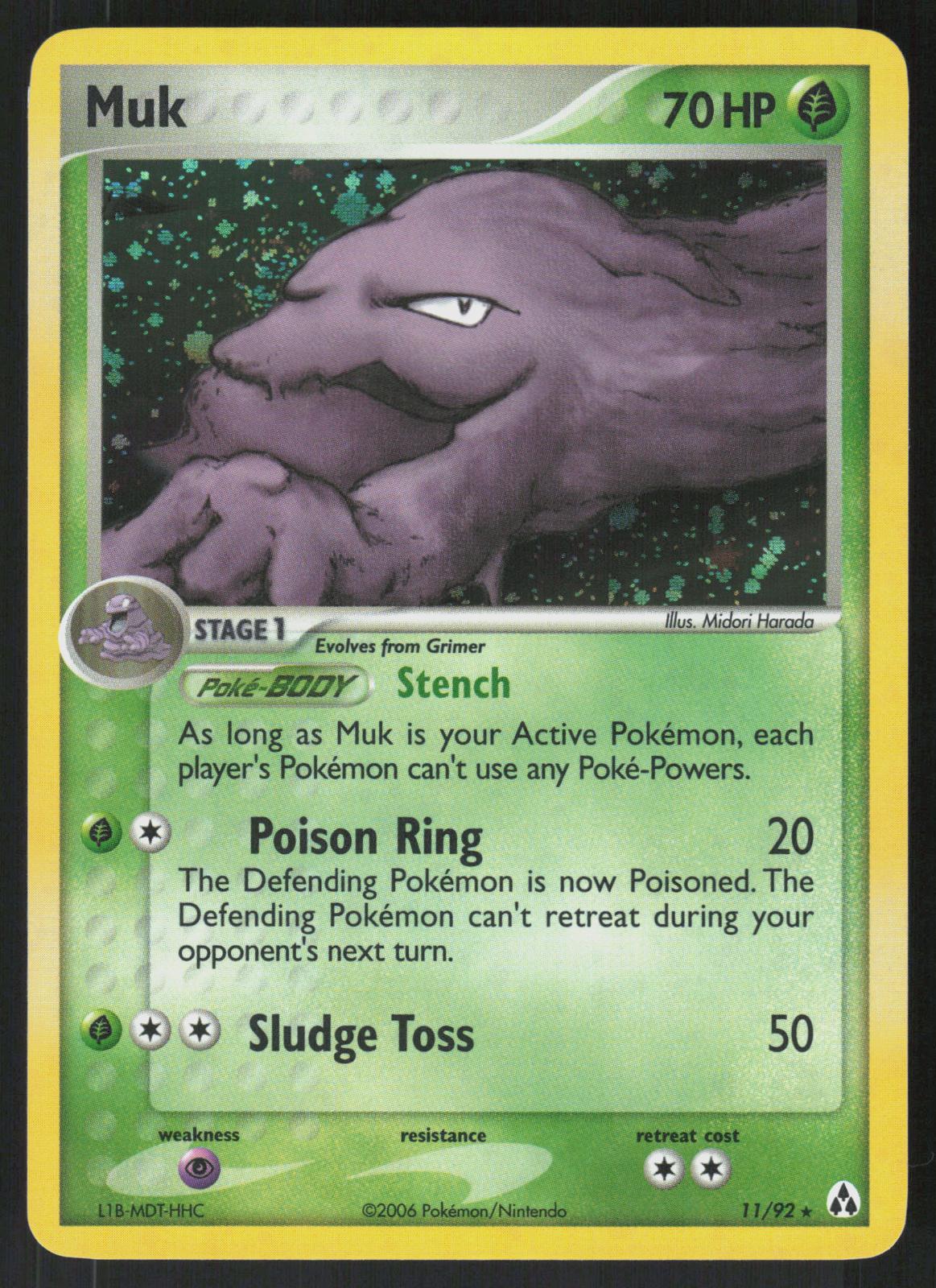 Pokemon Muk 11/92 Legend Maker Holo Rare Holo Near Mint