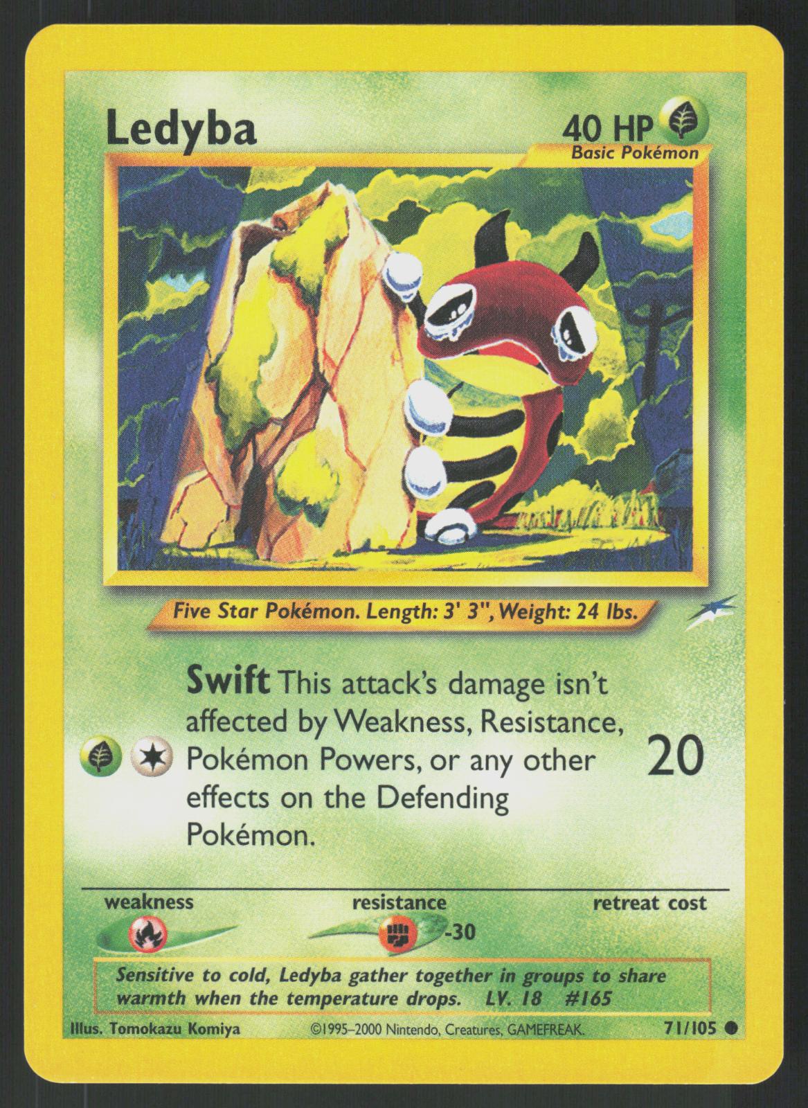 Pokemon Ledyba 71/105 Neo Destiny Common Near Mint
