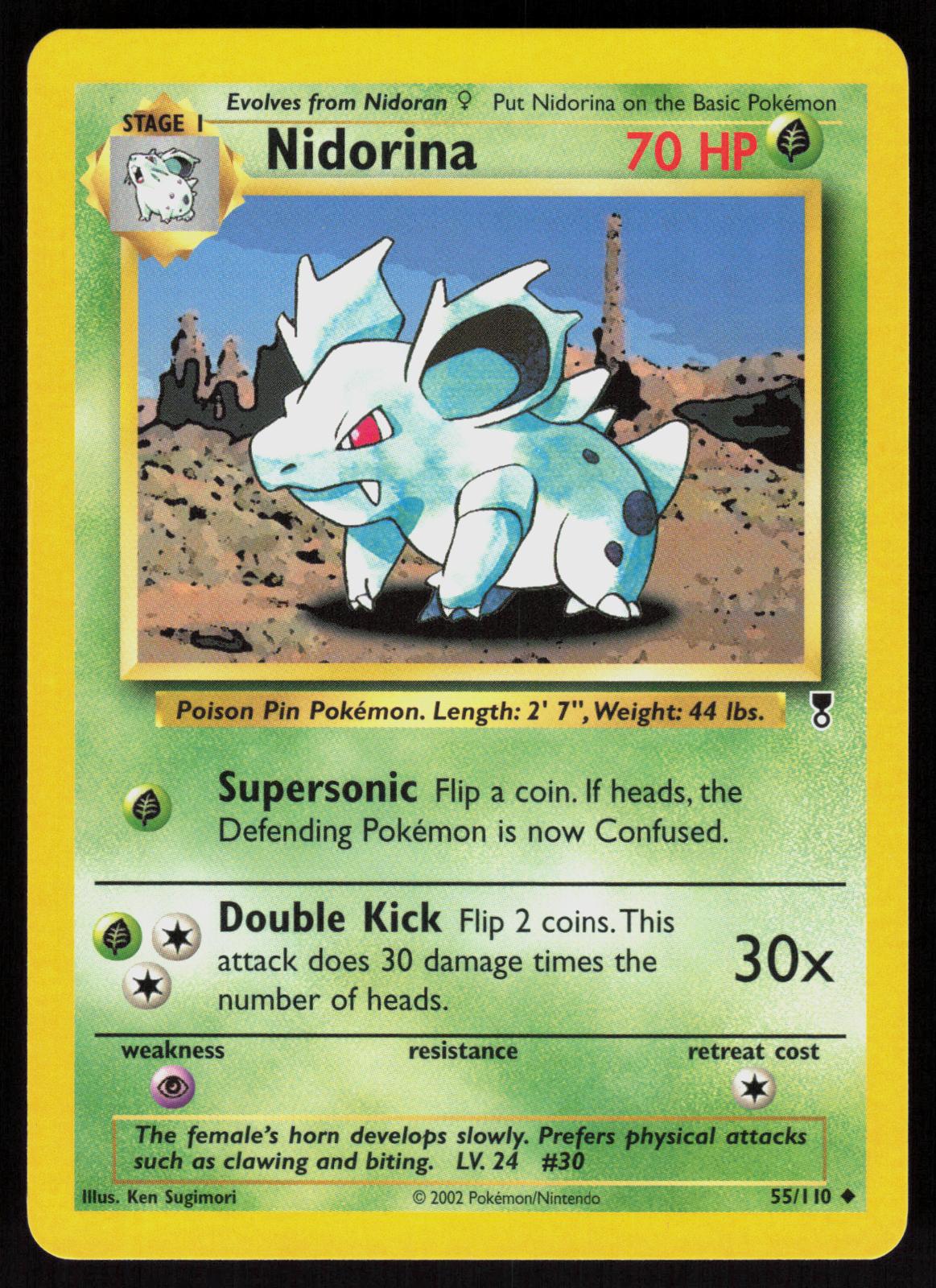 Pokemon Nidorina 55/110 Legendary Collection Uncommon Near Mint
