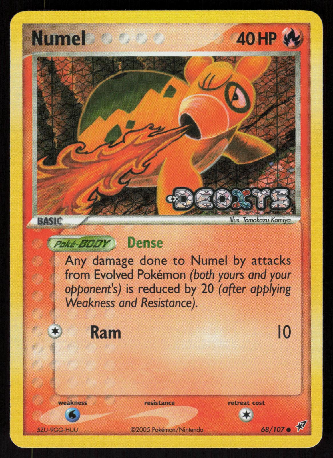 Pokemon Numel 68/107 Deoxys Common Reverse Holo Near Mint
