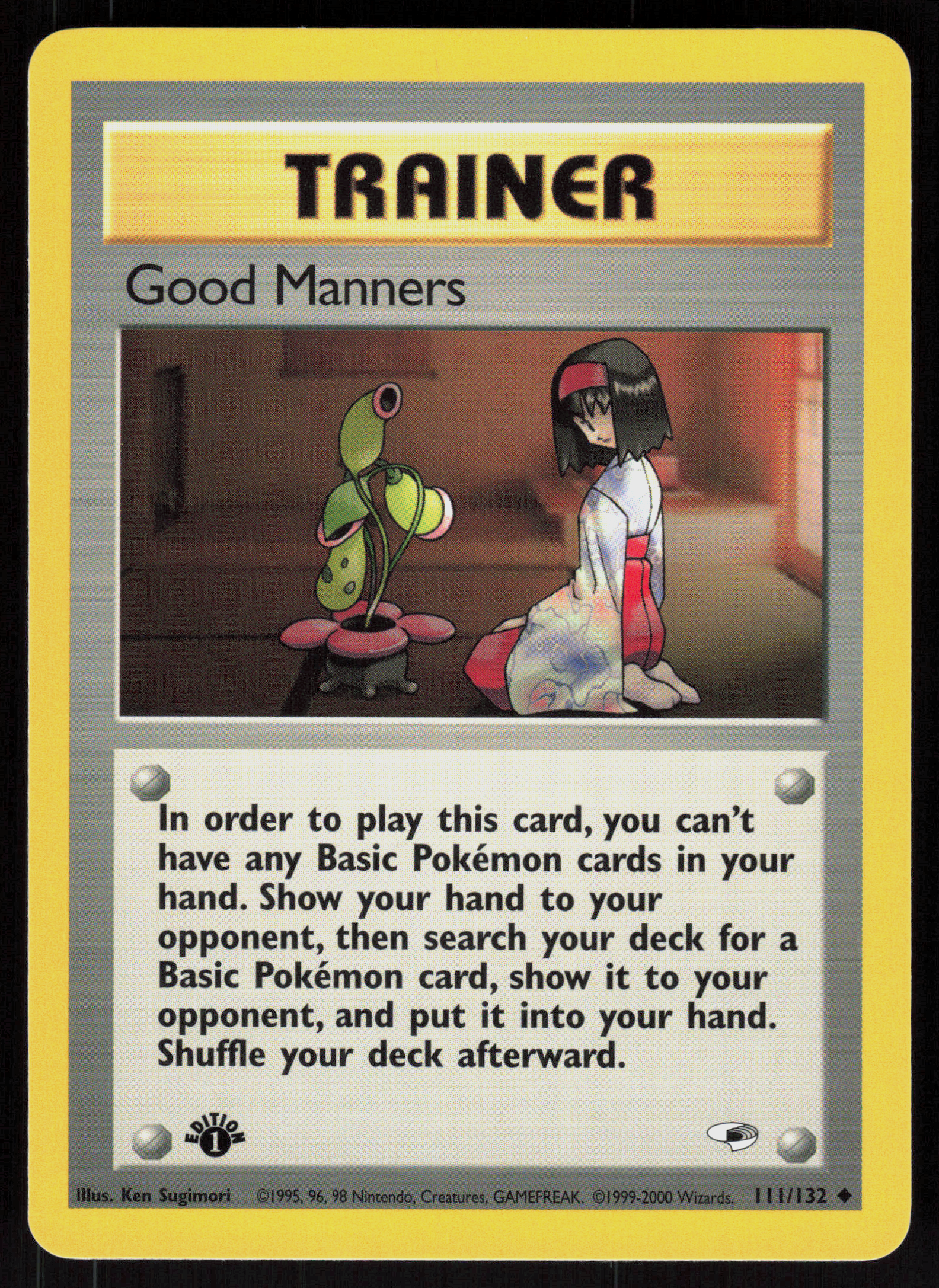 Pokemon Good Manners 111/132 Gym Heroes Uncommon 1st Edition Near Mint