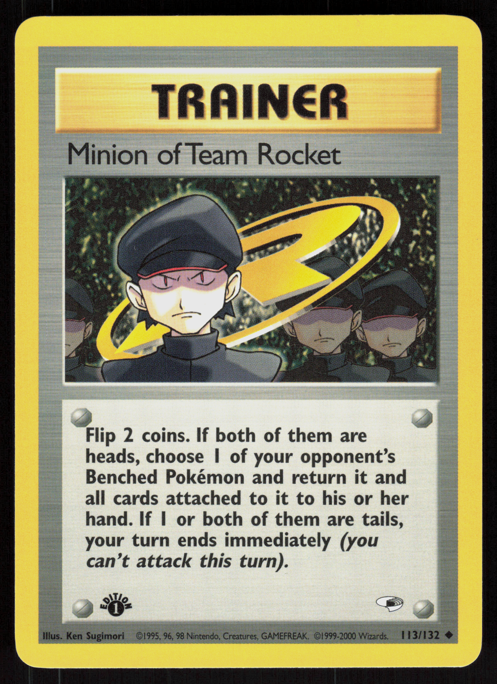 Pokemon Minion of Team Rocket 113/132 Gym Heroes Uncommon 1st Edition Near Mint
