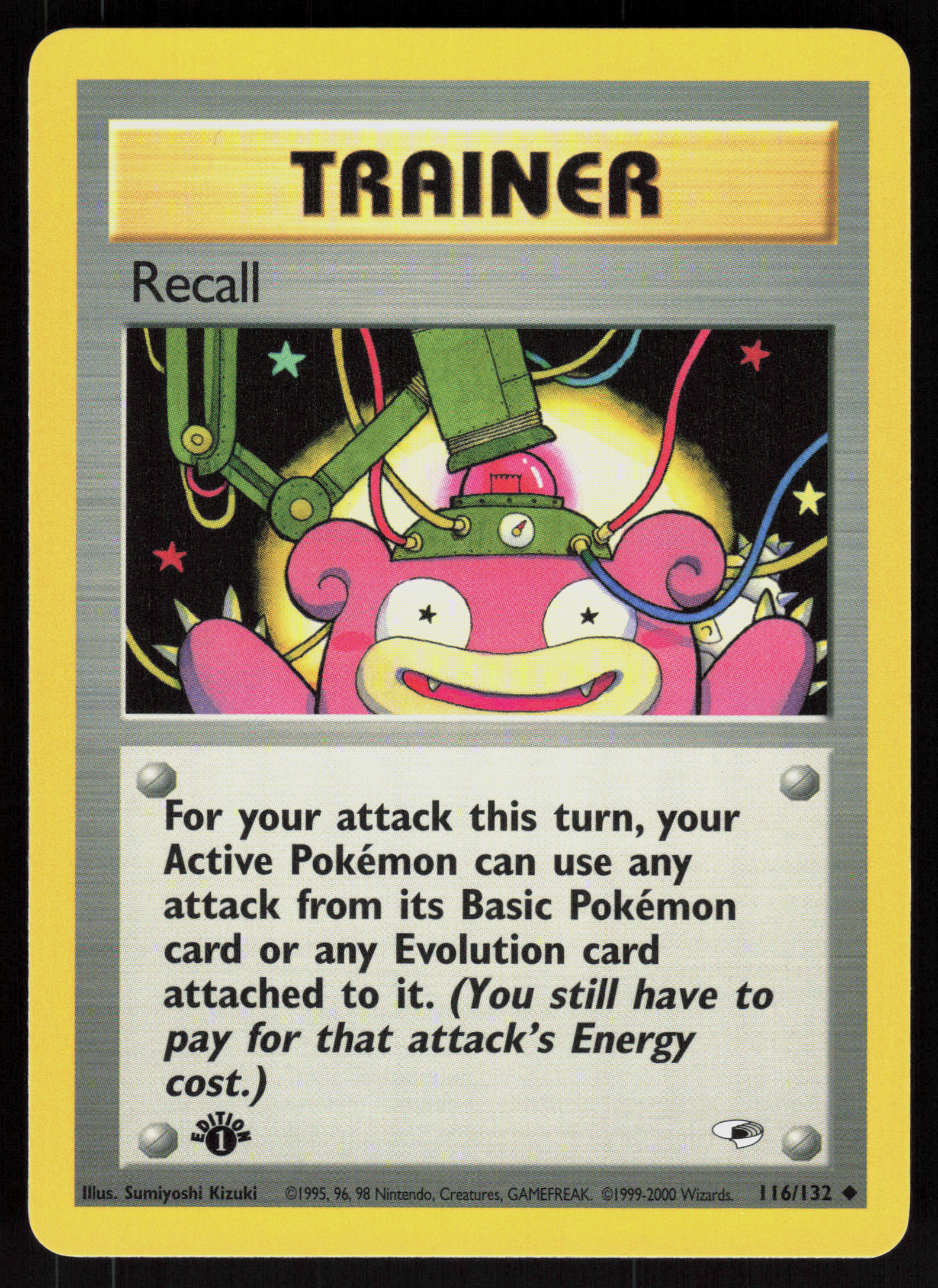 Pokemon Recall 116/132 Gym Heroes Uncommon 1st Edition Near Mint