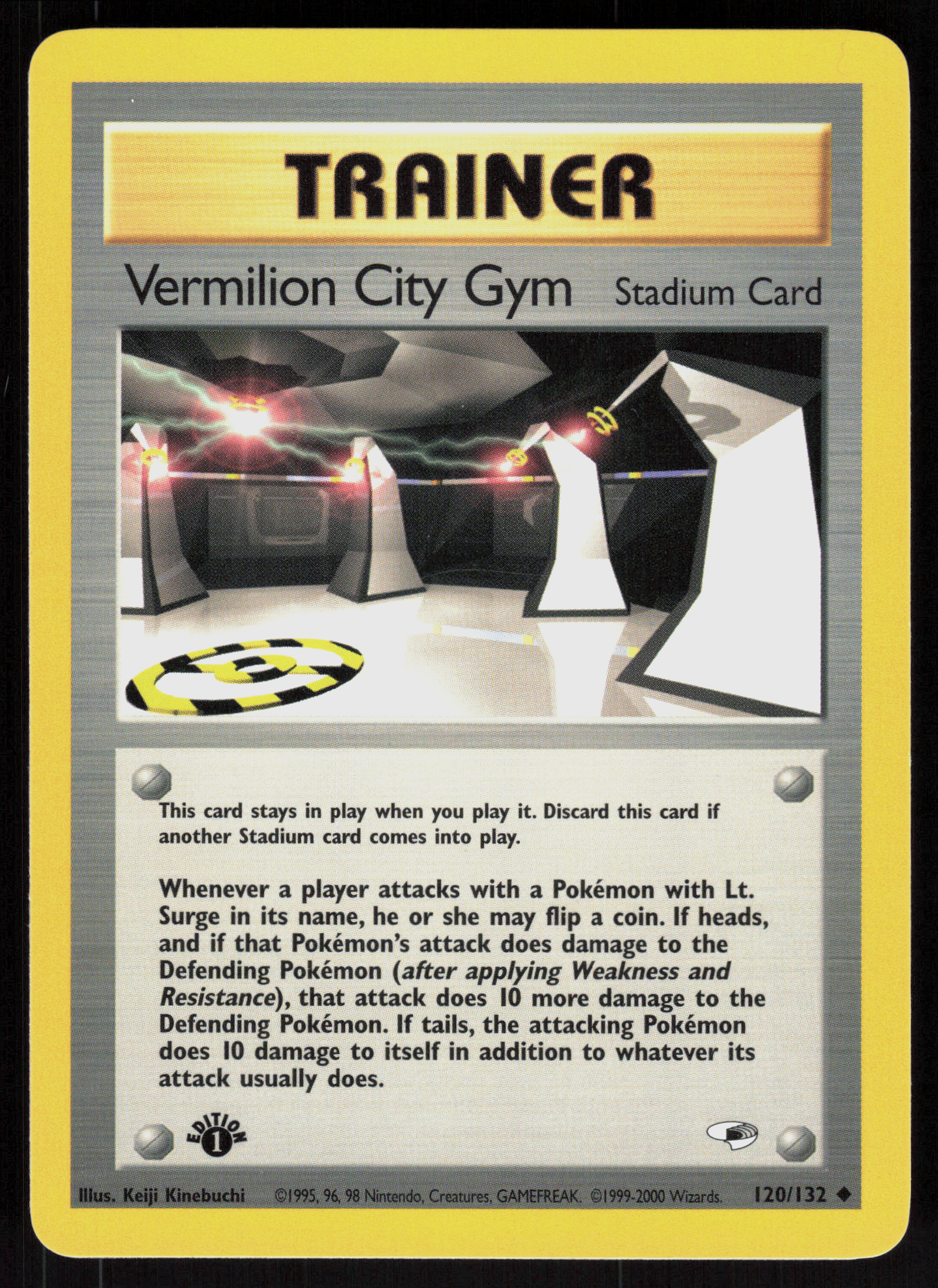 Pokemon Vermilion City Gym 120/132 Gym Heroes Uncommon 1st Edition Near Mint
