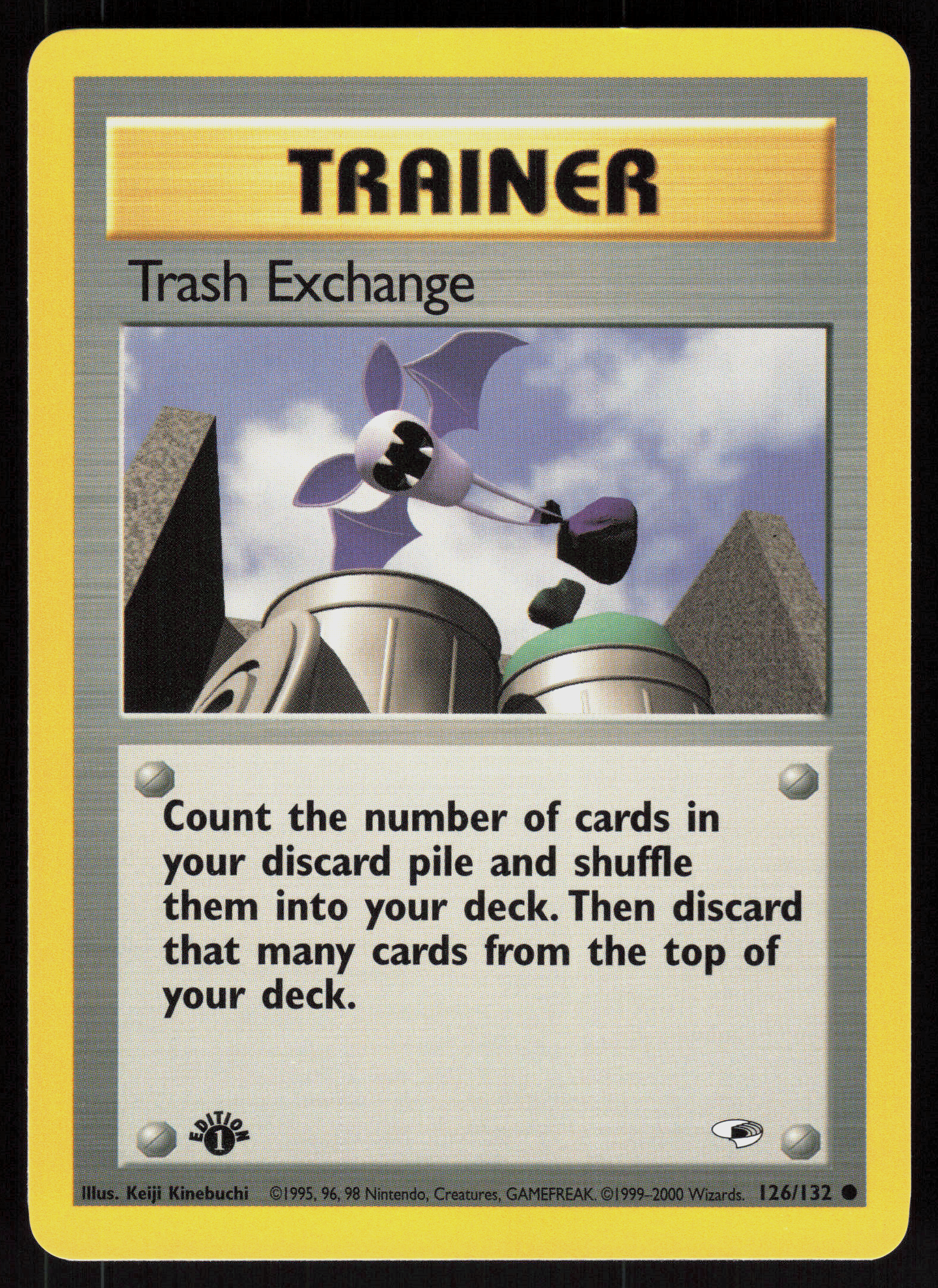 Pokemon Trash Exchange 126/132 Gym Heroes Common 1st Edition Near Mint