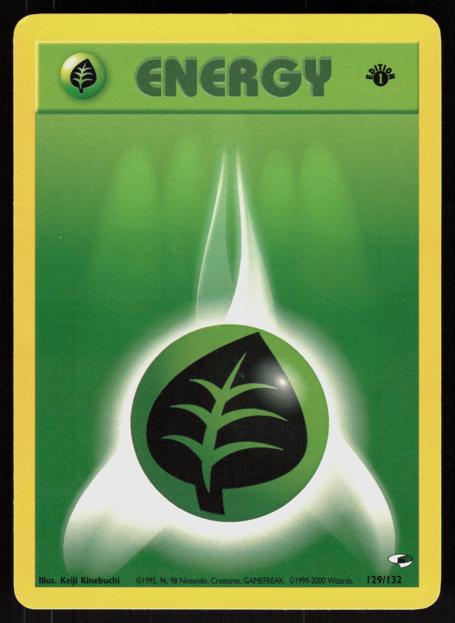 Pokemon Grass Energy 129/132 Gym Heroes 1st Edition Near Mint