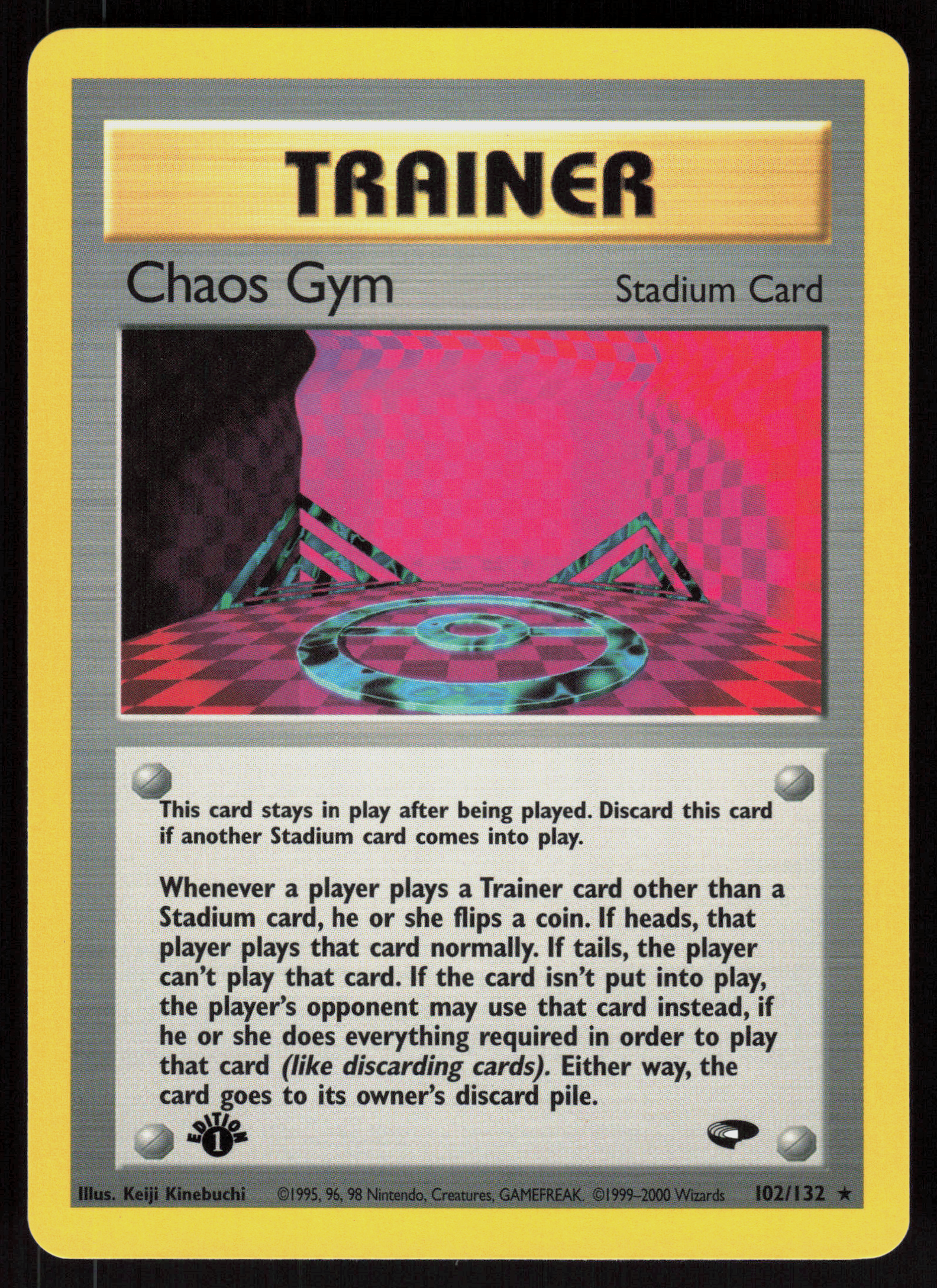 Pokemon Chaos Gym 102/132 Gym Challenge Rare 1st Edition Near Mint