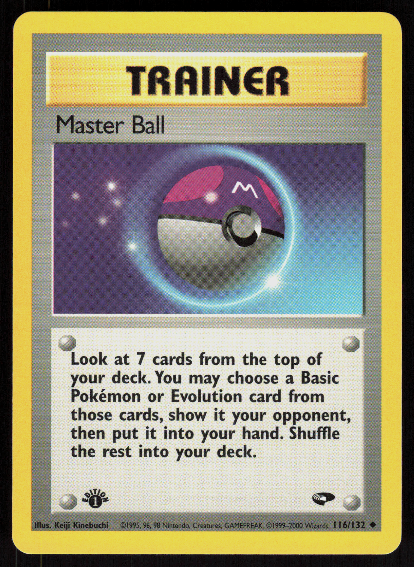 Pokemon Master Ball 116/132 Gym Challenge Uncommon 1st Edition Near Mint