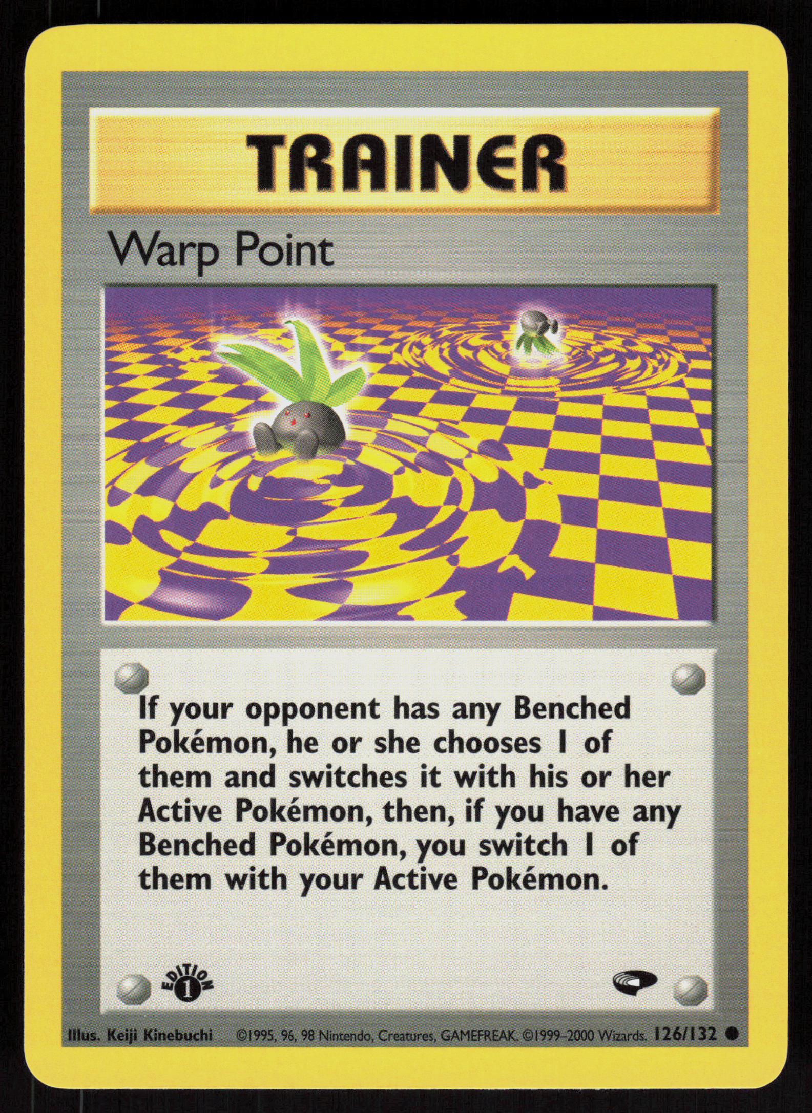 Pokemon Warp Point 126/132 Gym Challenge Common 1st Edition Near Mint