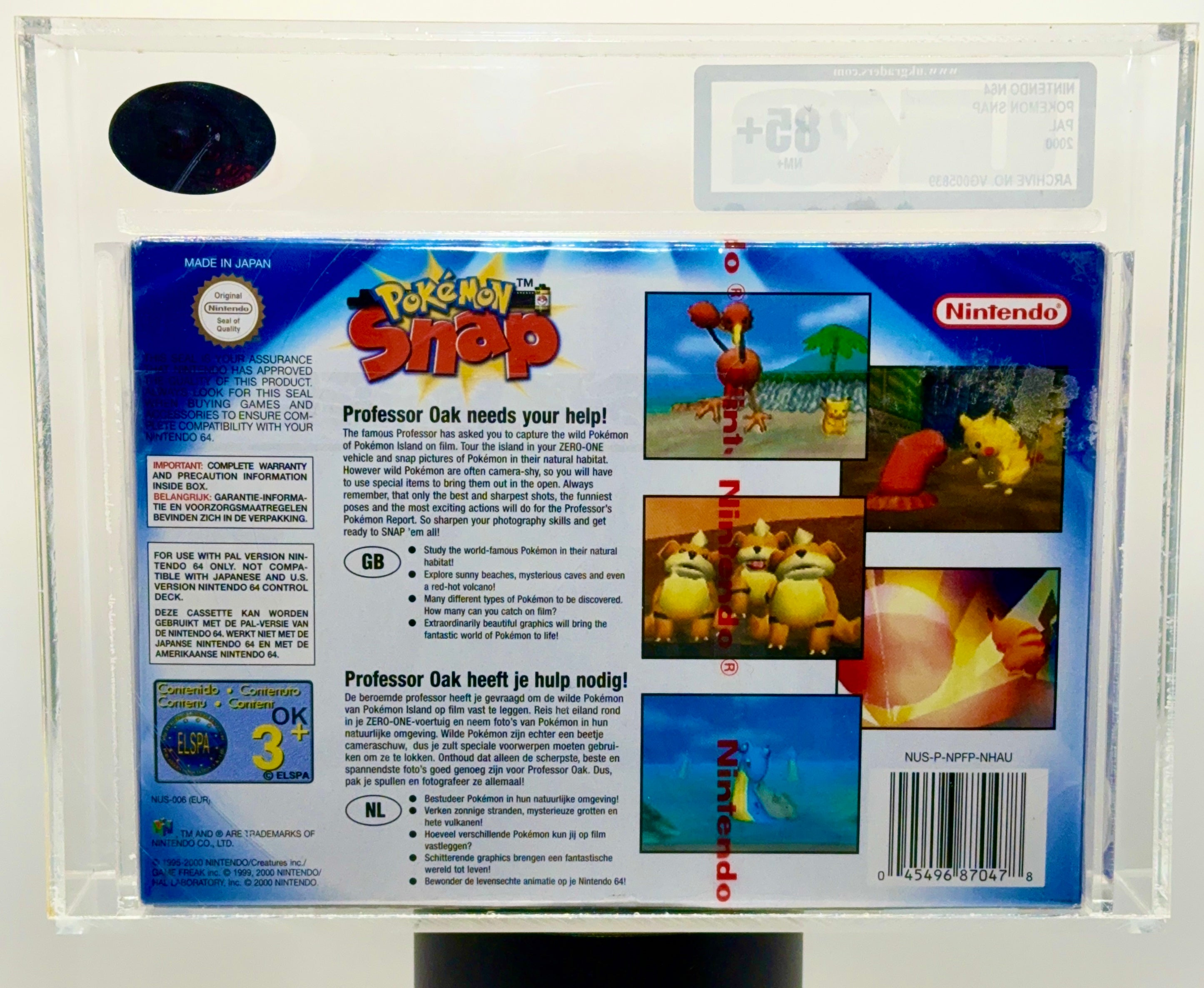 Pokemon - Snap Nintendo 64 - UKG 85+ NM+ - 0% VAT