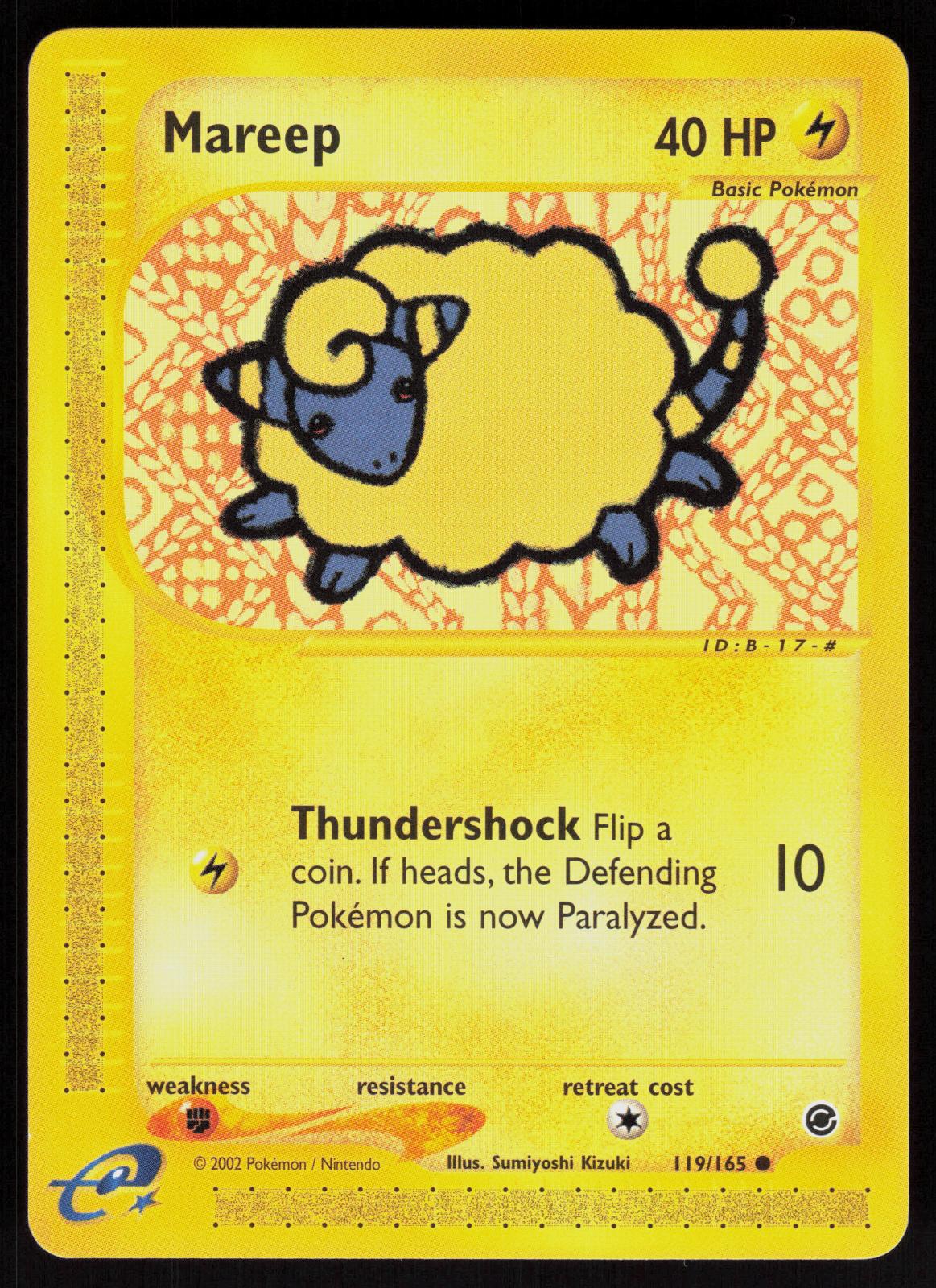 Pokemon Mareep 119/165 Expedition Base Set Common Near Mint