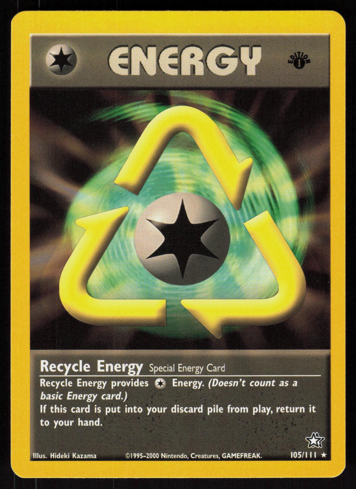 Pokemon Recycle Energy 105/111 Neo Genesis Rare 1st Edition Near Mint