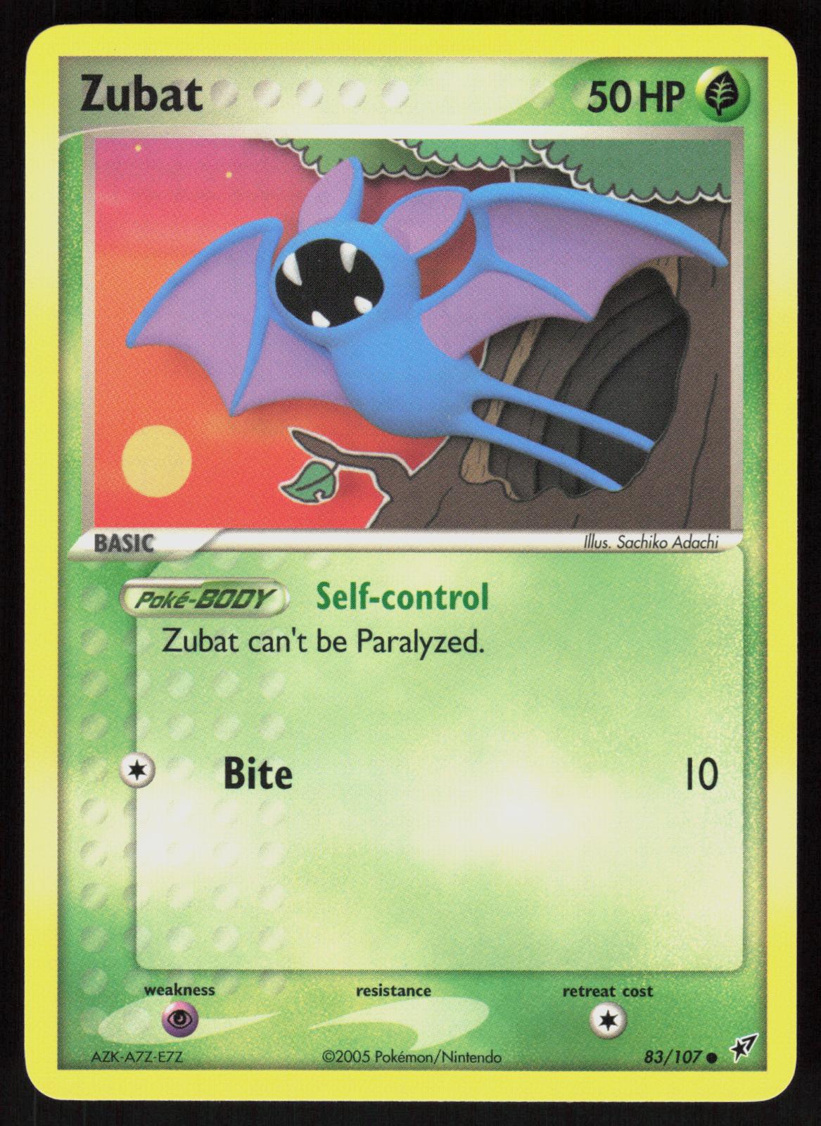 Pokemon Zubat 83/107 Deoxys Common Near Mint