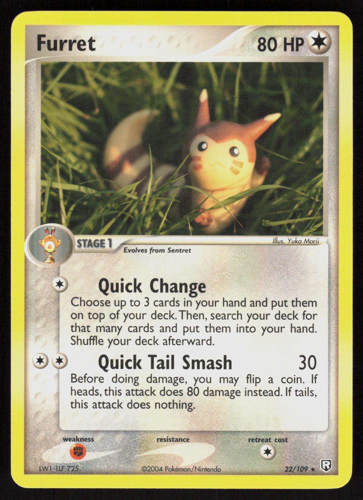Pokemon Furret 22/109 Team Rocket Returns Rare Near Mint