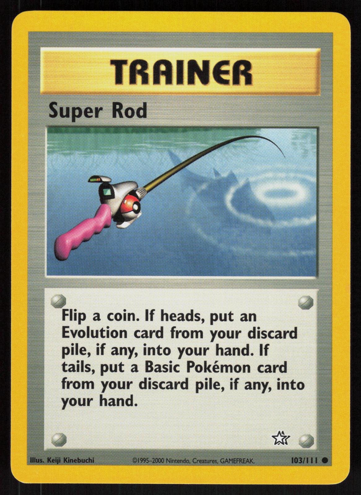 Pokemon Super Rod 103/111 Neo Genesis Common Near Mint