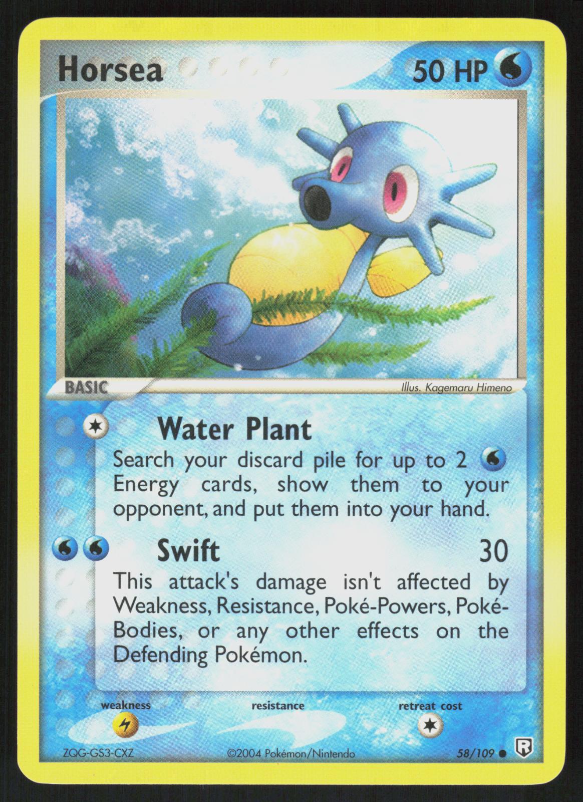 Pokemon Horsea 58/109 Team Rocket Returns Common Near Mint