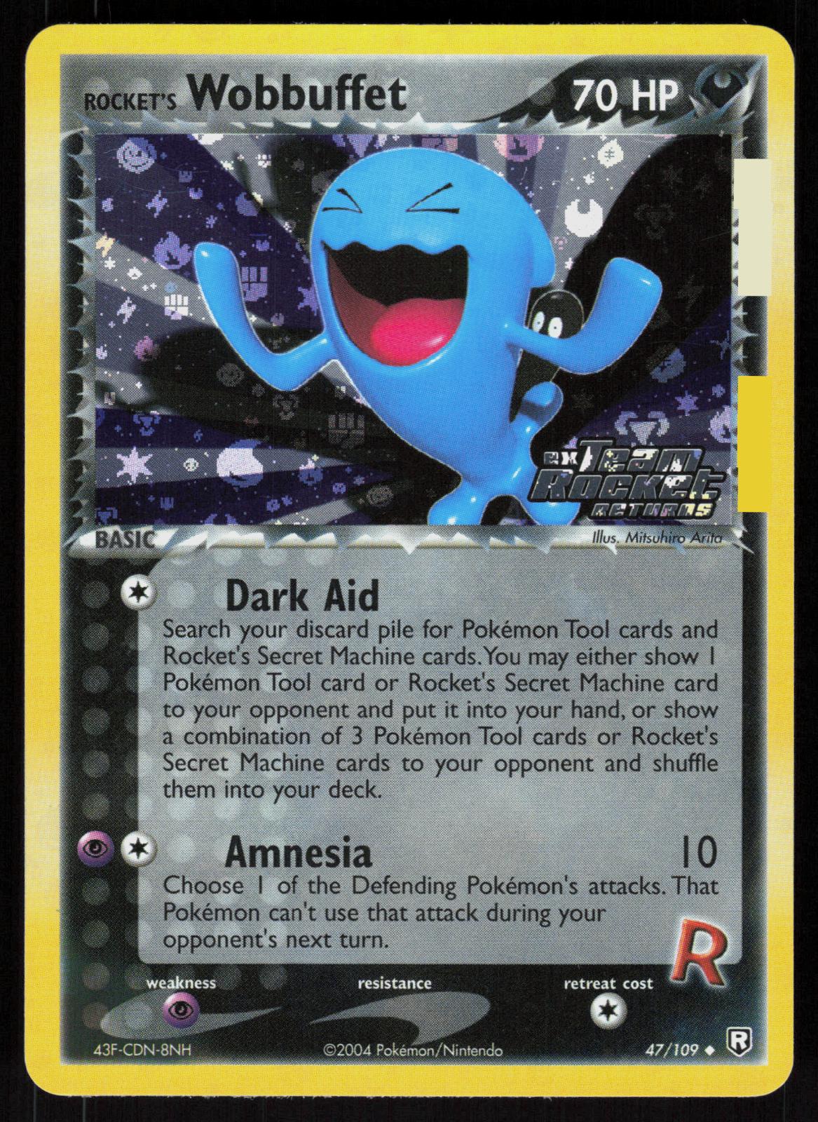 Pokemon Rocket's Wobbuffet 47/109 Team Rocket Returns Uncommon Reverse Holo NM