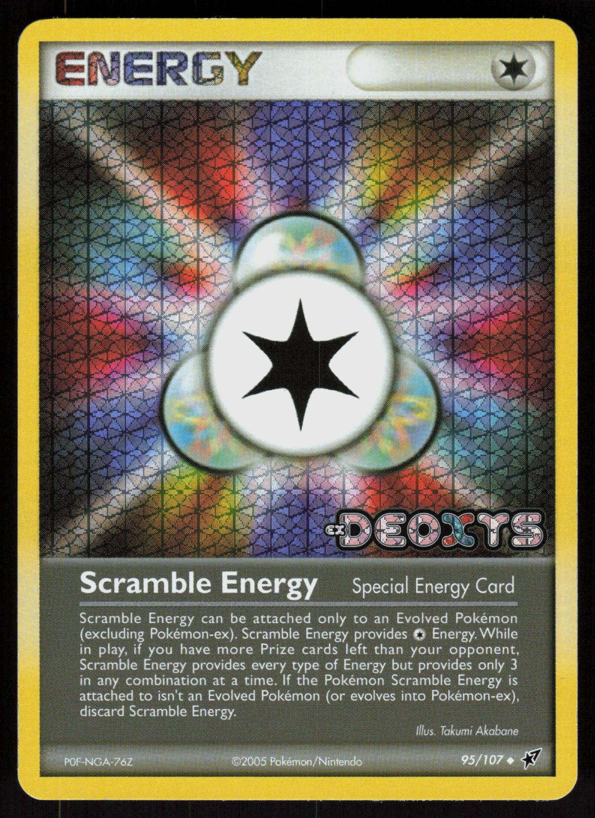 Pokemon Scramble Energy 95/107 Deoxys Uncommon Reverse Holo Near Mint
