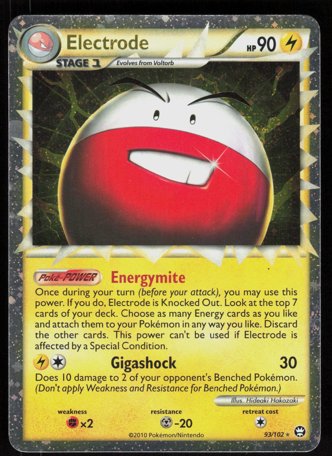 Pokemon Electrode 93/102 HGSS Triumphant Prime Rare Lightly Played