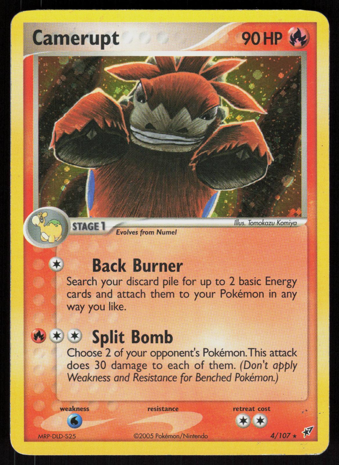 Pokemon Camerupt 4/107 Deoxys Holo Rare Heavily Played