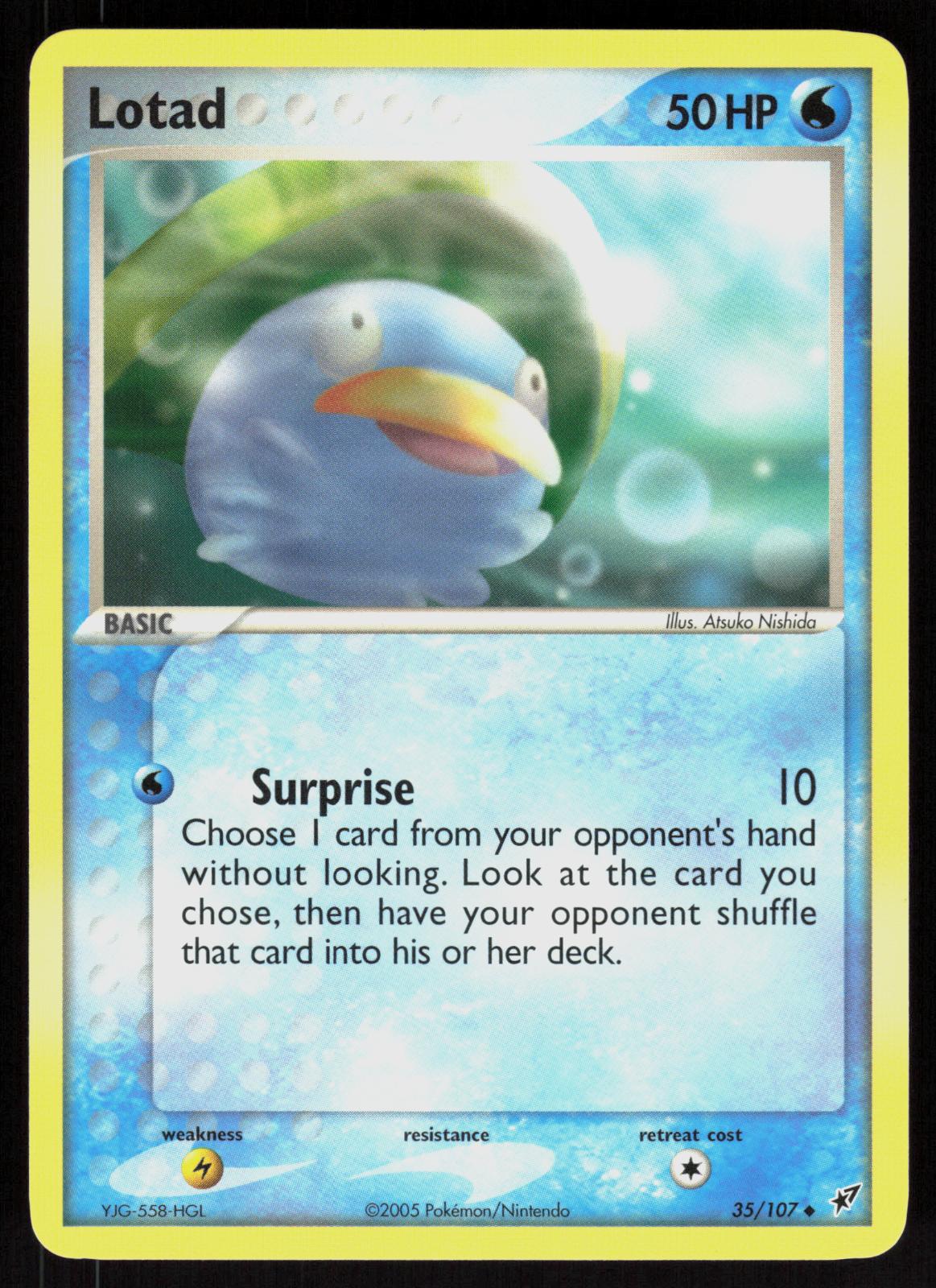 Pokemon Lotad 35/107 Deoxys Uncommon Near Mint