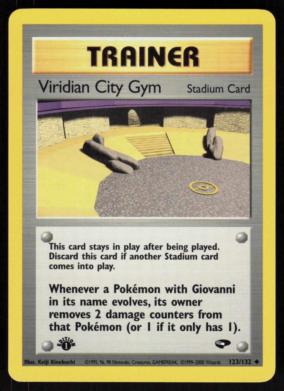 Pokemon Viridian City Gym 123/132 Gym Challenge Uncommon 1st Edition Near Mint