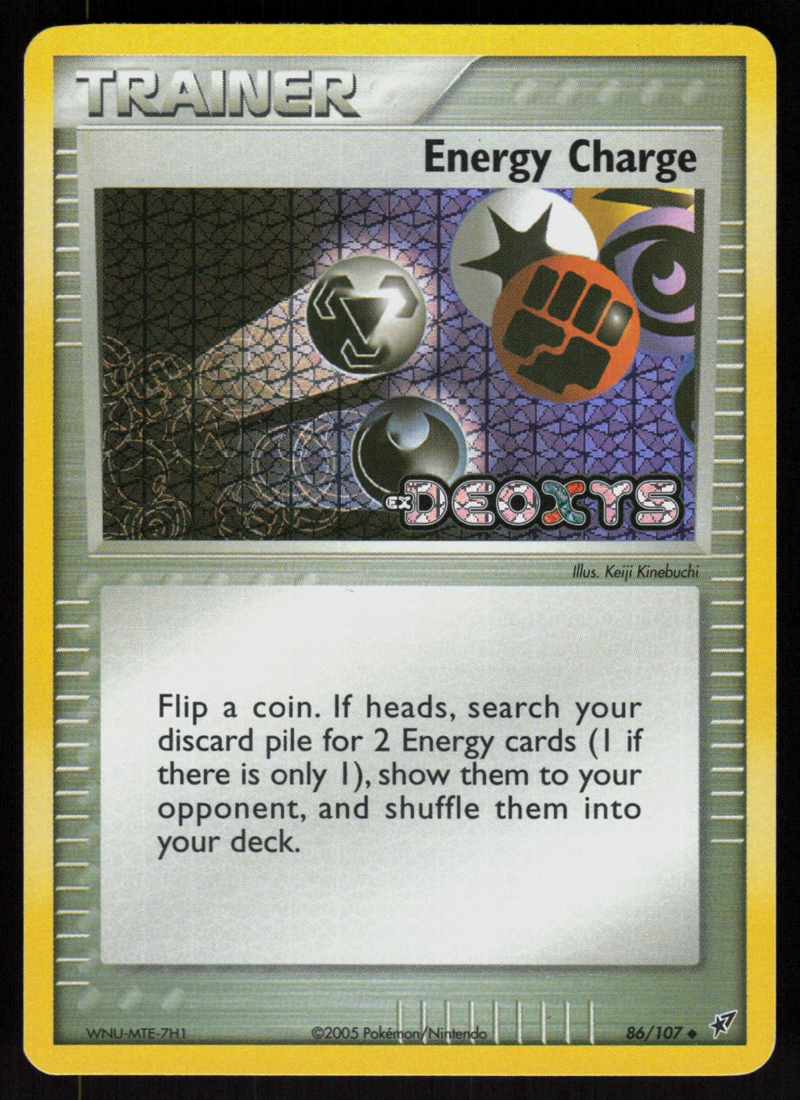 Pokemon Energy Charge 86/107 Deoxys Uncommon Reverse Holo Near Mint