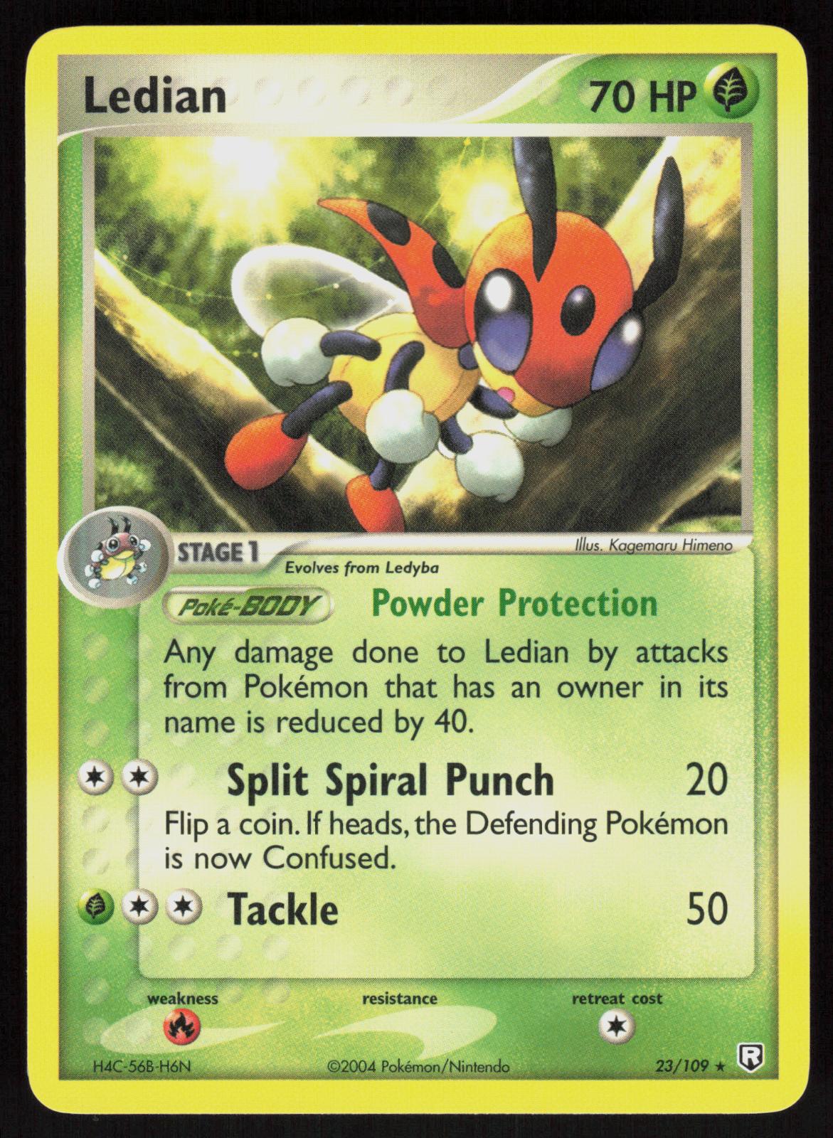 Pokemon Ledian 23/109 Team Rocket Returns Rare Near Mint