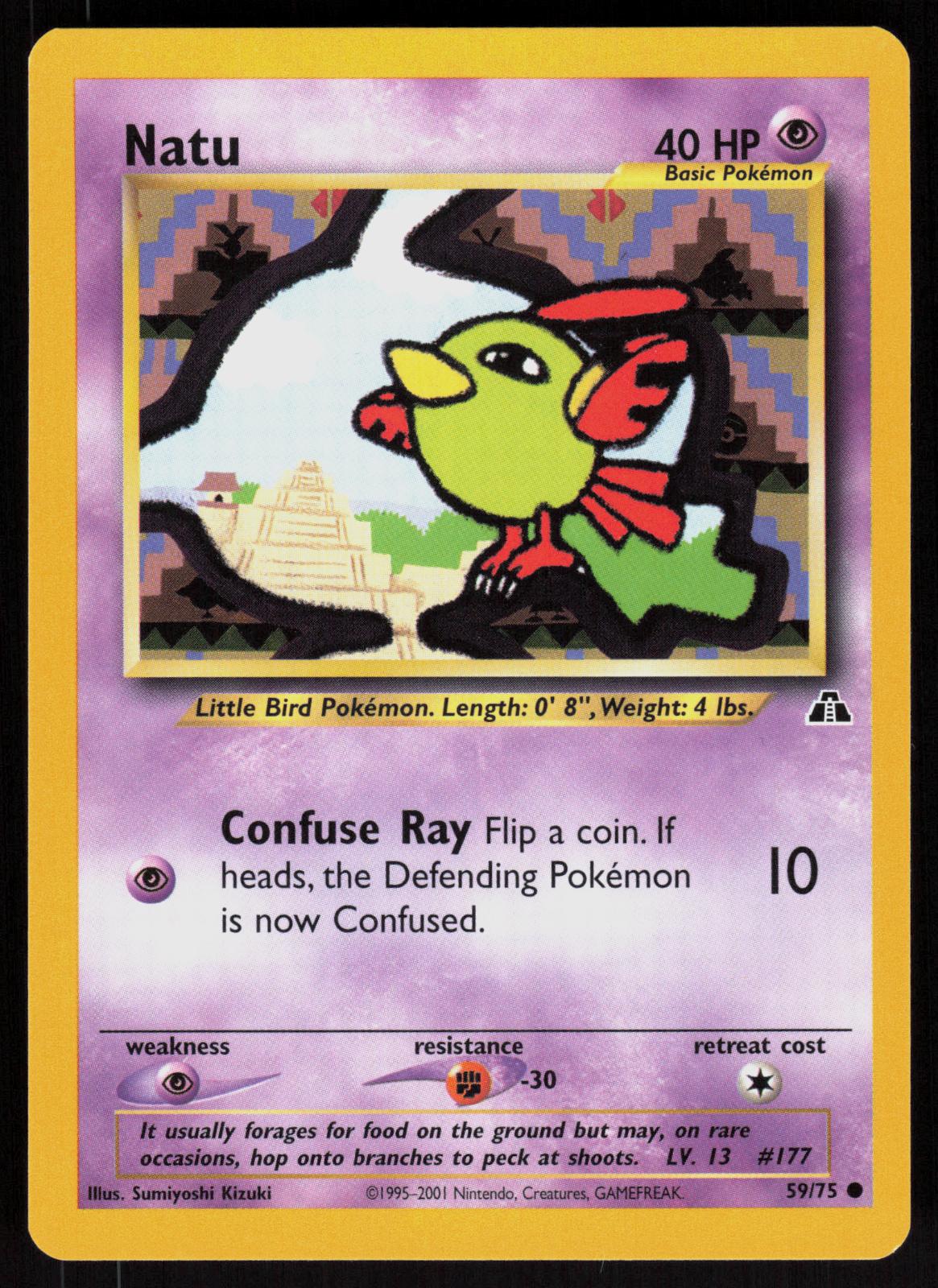 Pokemon Natu 59/75 Neo Discovery Common Near Mint