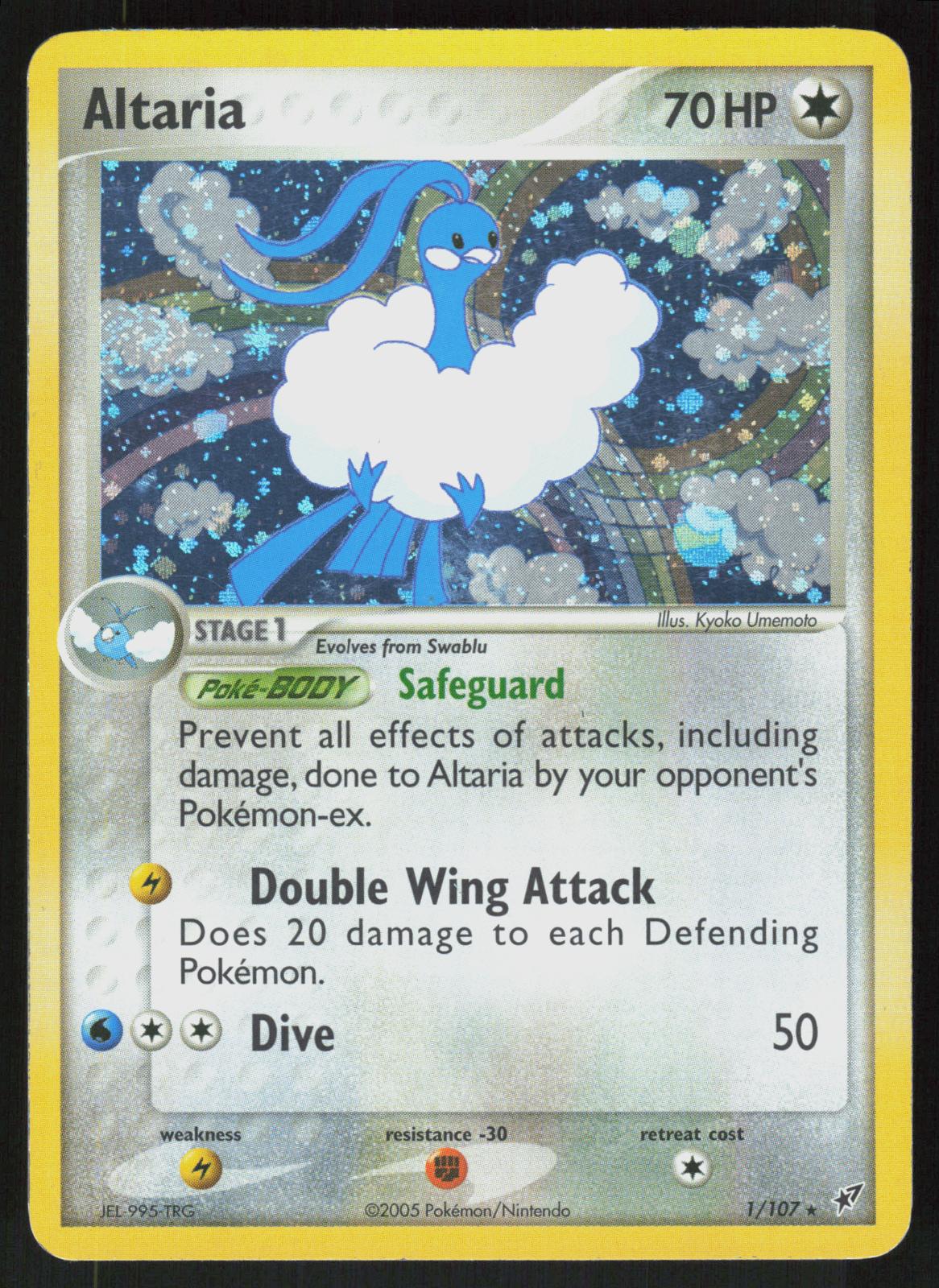 Pokemon Altaria 1/107 Deoxys Holo Rare Moderately Played
