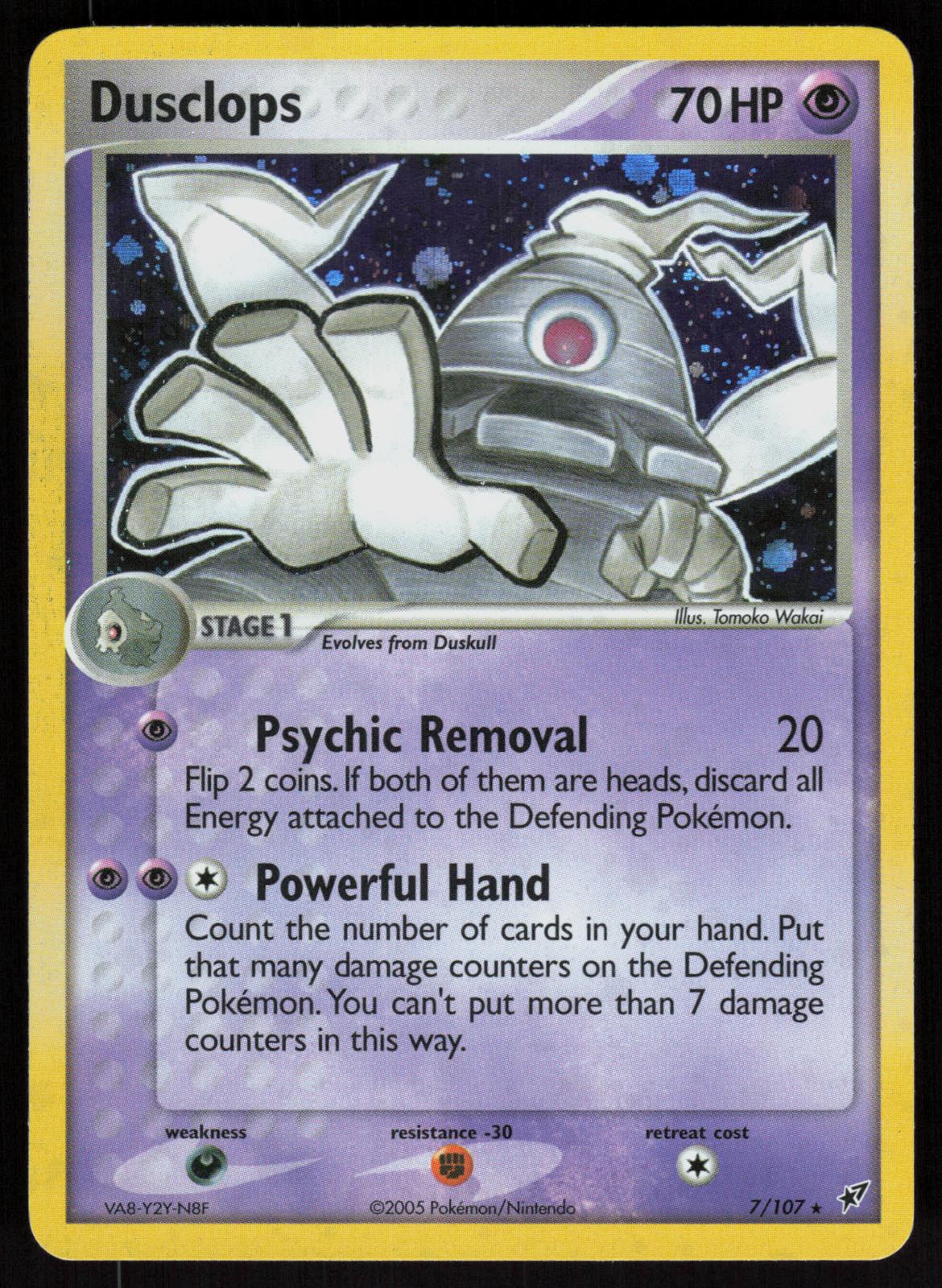 Pokemon Dusclops 7/107 Deoxys Holo Rare Lightly Played