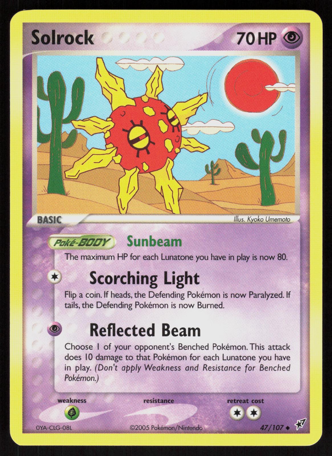 Pokemon Solrock 47/107 Deoxys Uncommon Near Mint