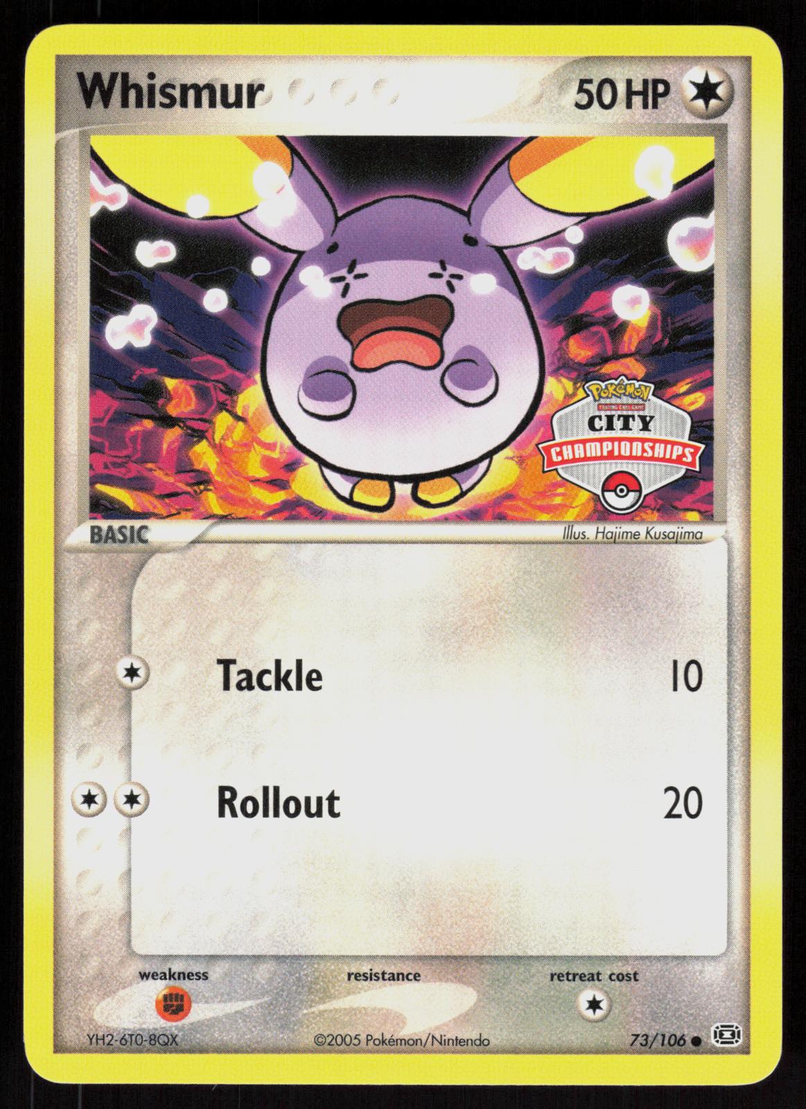 Pokemon Whismur (City Championships) 73/106 League & Championship Cards Promo NM