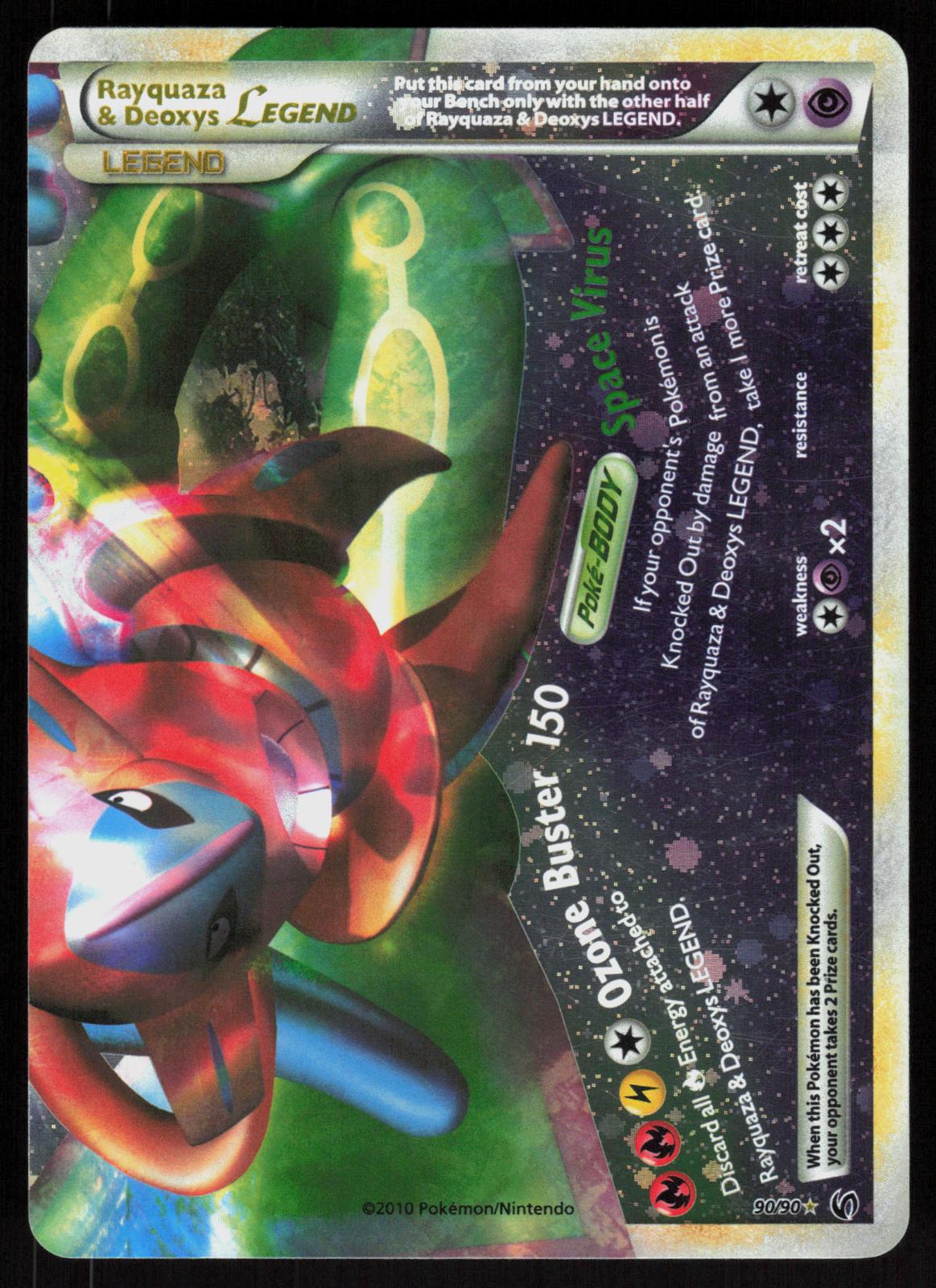 Pokemon Rayquaza & Deoxys LEGEND 90/90 HGSS Undaunted LEGEND Lightly Played