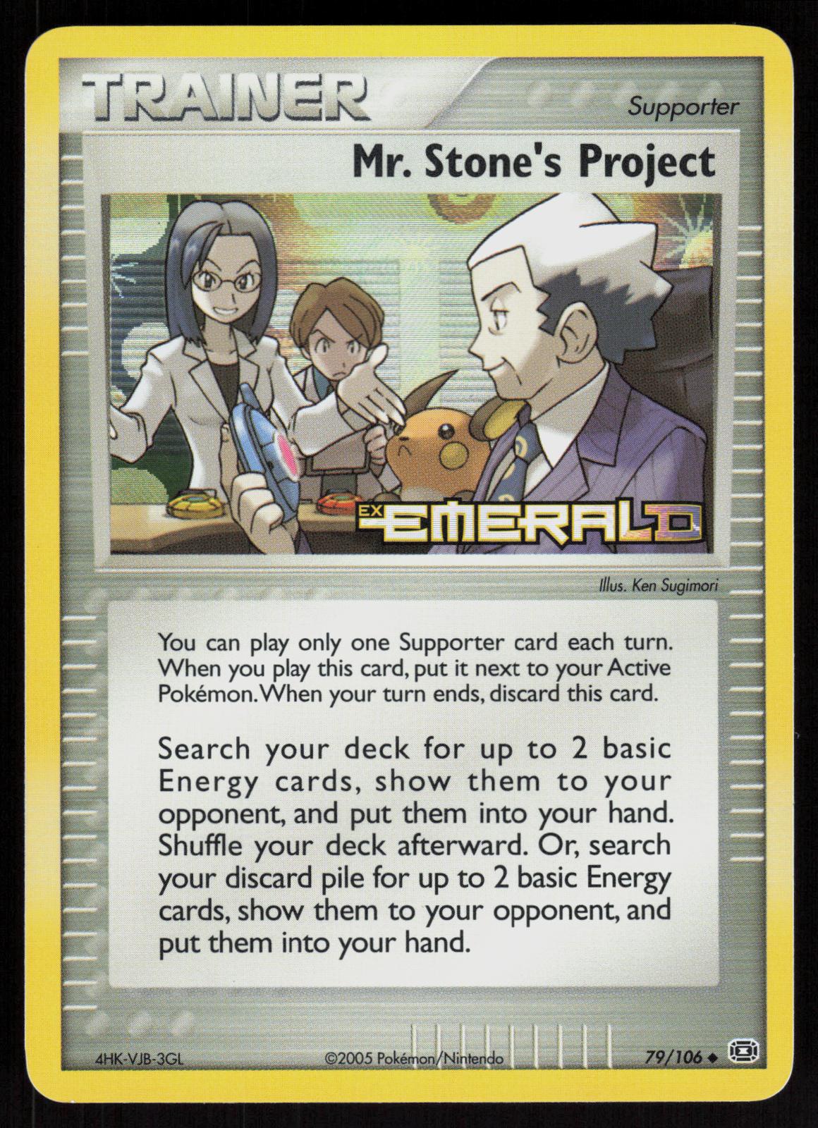 Pokemon Mr. Stone's Project 79/106 Emerald Uncommon Reverse Holo Near Mint